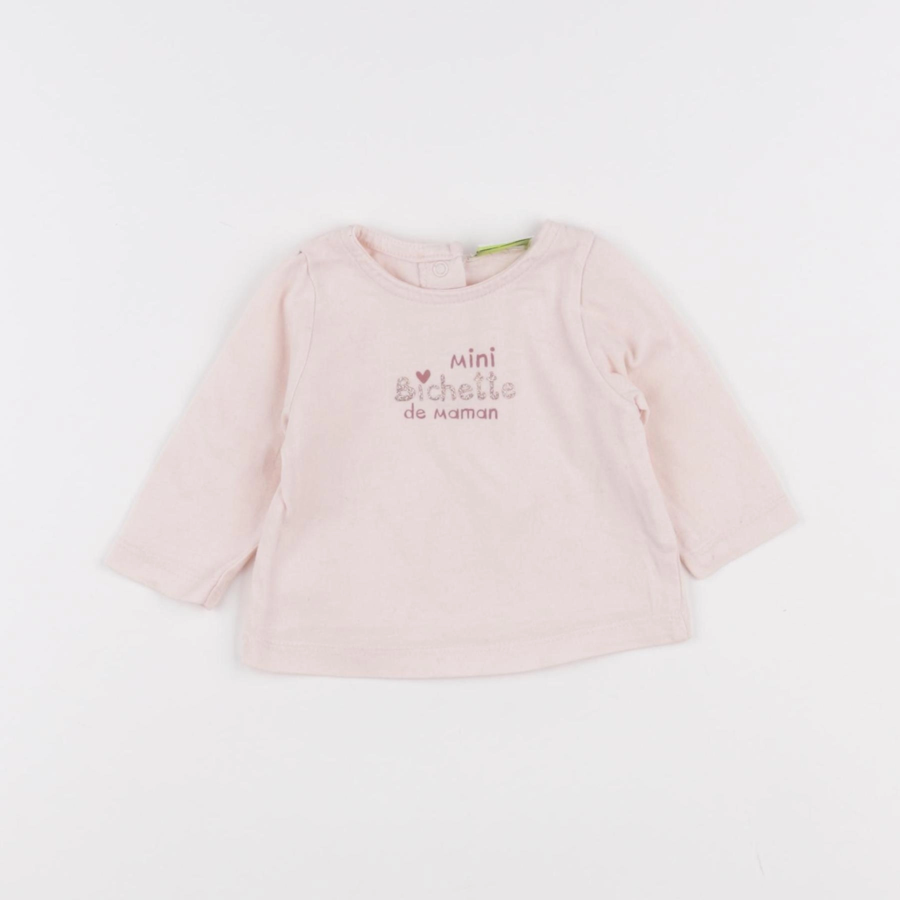 Tape à l'oeil - tee-shirt rose - 1 mois