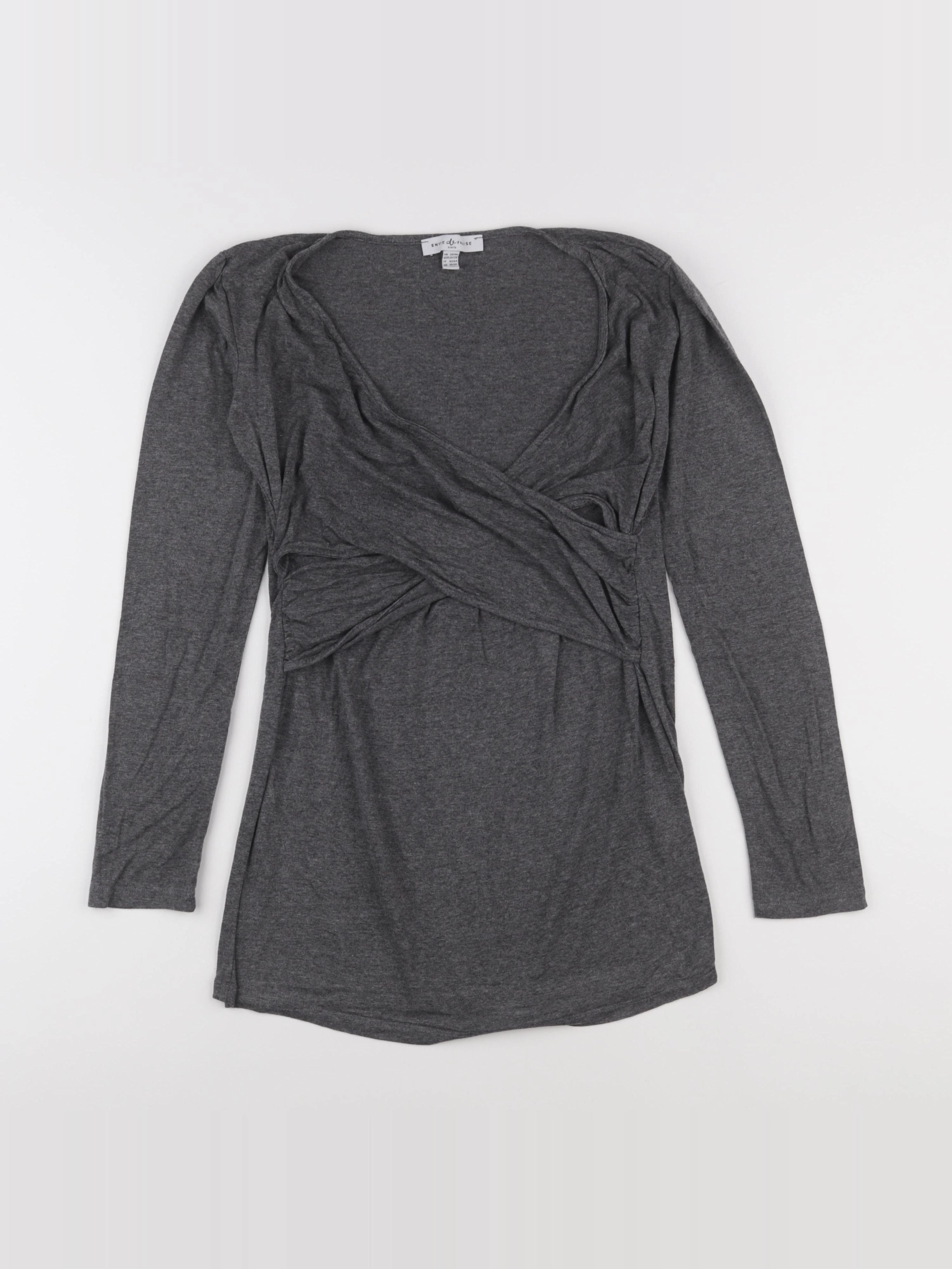 Envie de fraise - tee-shirt grossesse, allaitement gris - 38 à 40