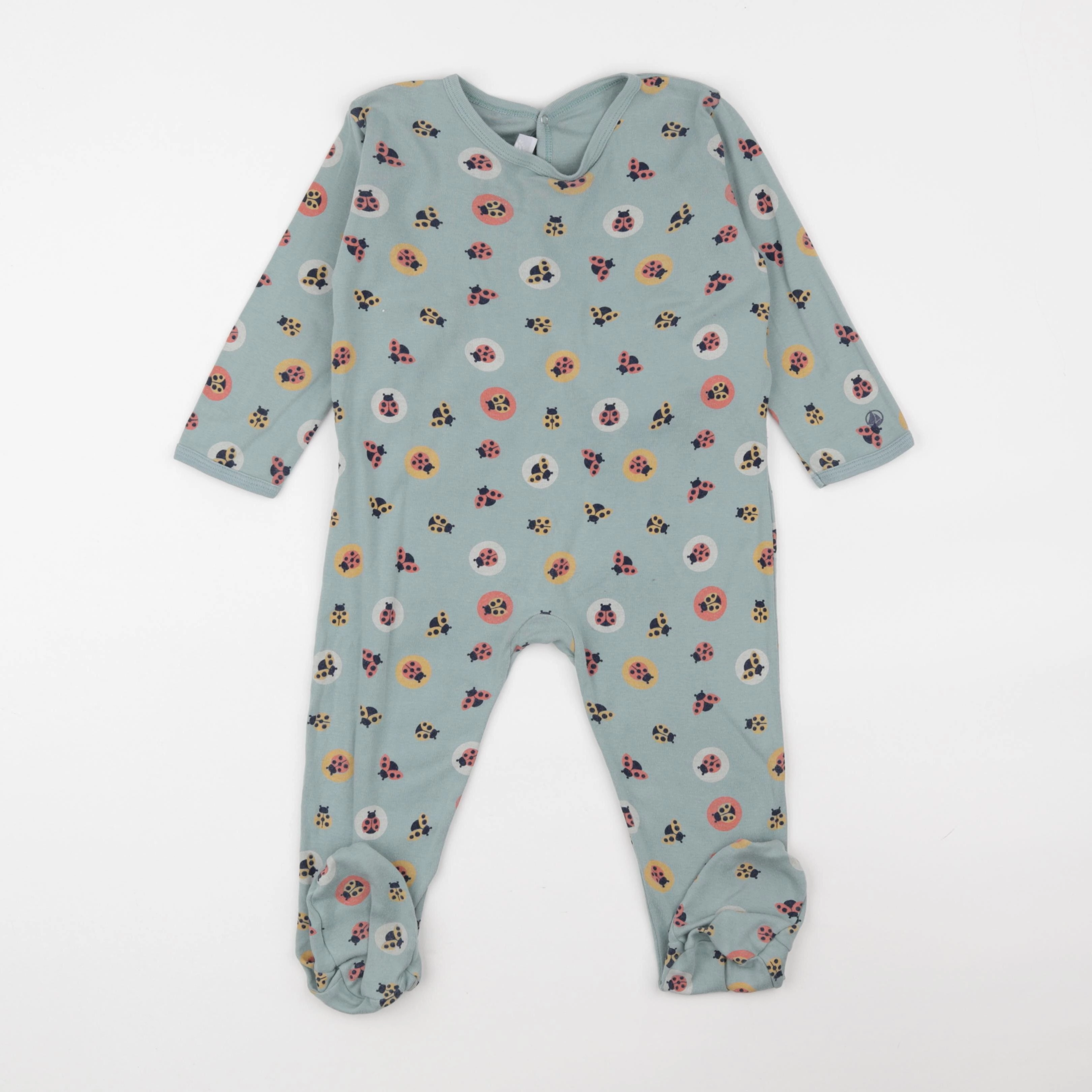 Petit Bateau - pyjama coton vert - 36 mois
