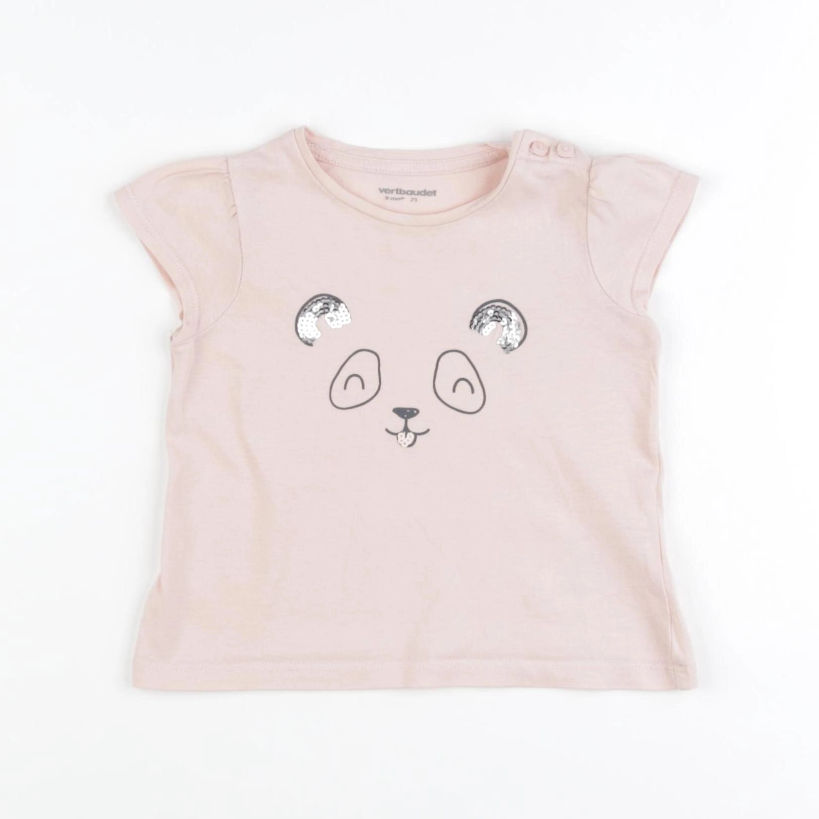 Vertbaudet - tee-shirt rose - 9 mois