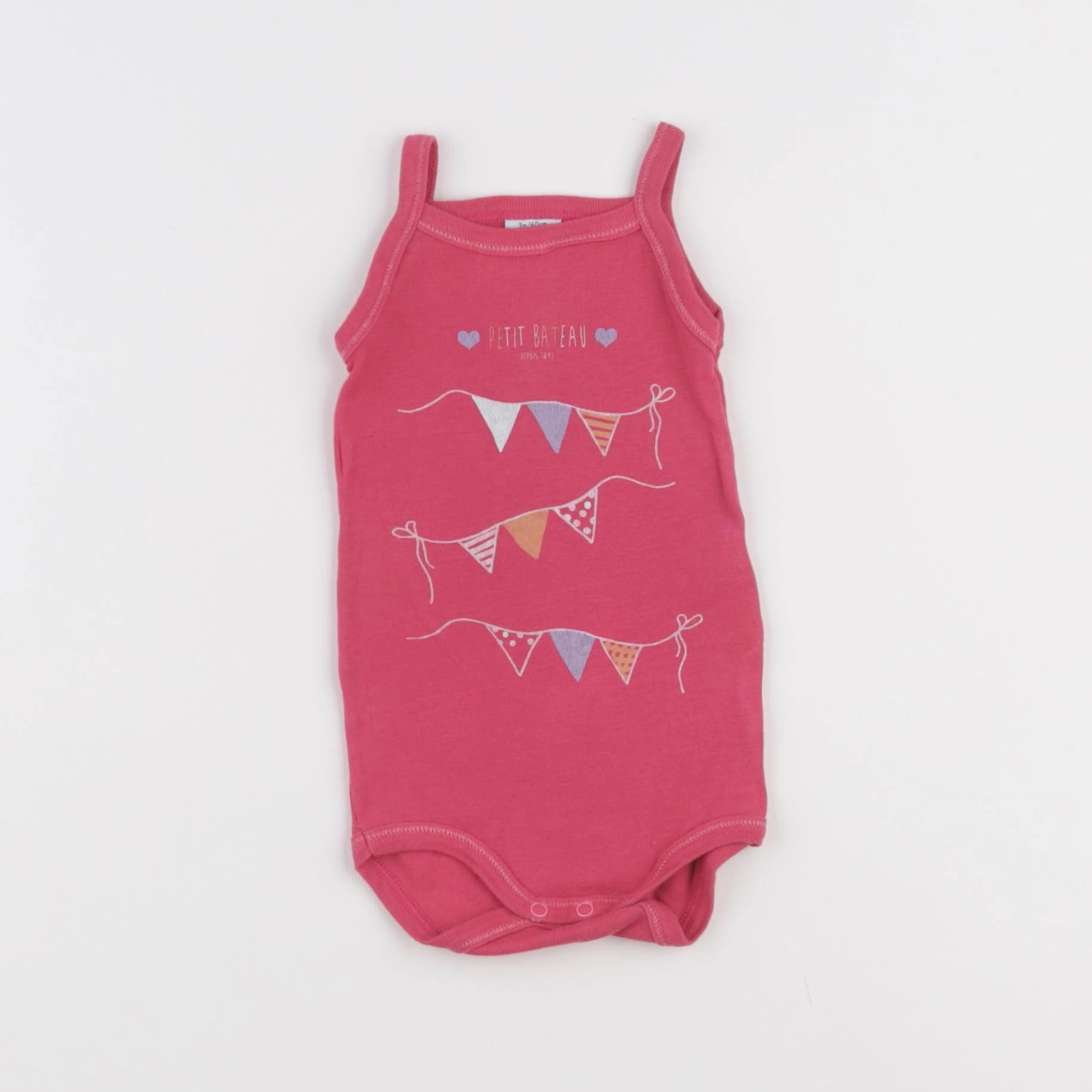 Petit Bateau - body rose - 3 mois