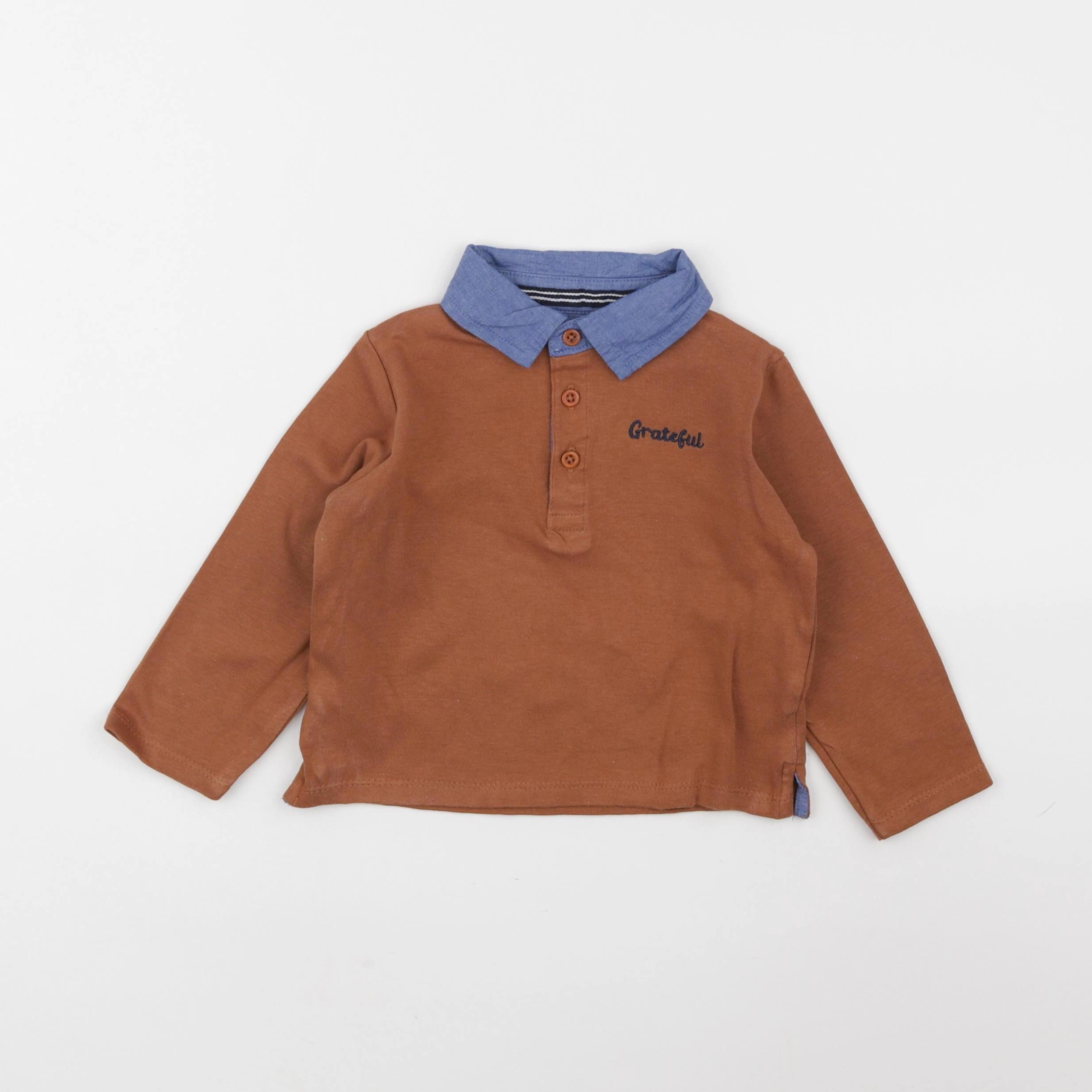 Eden & Victor - polo marron - 2 ans