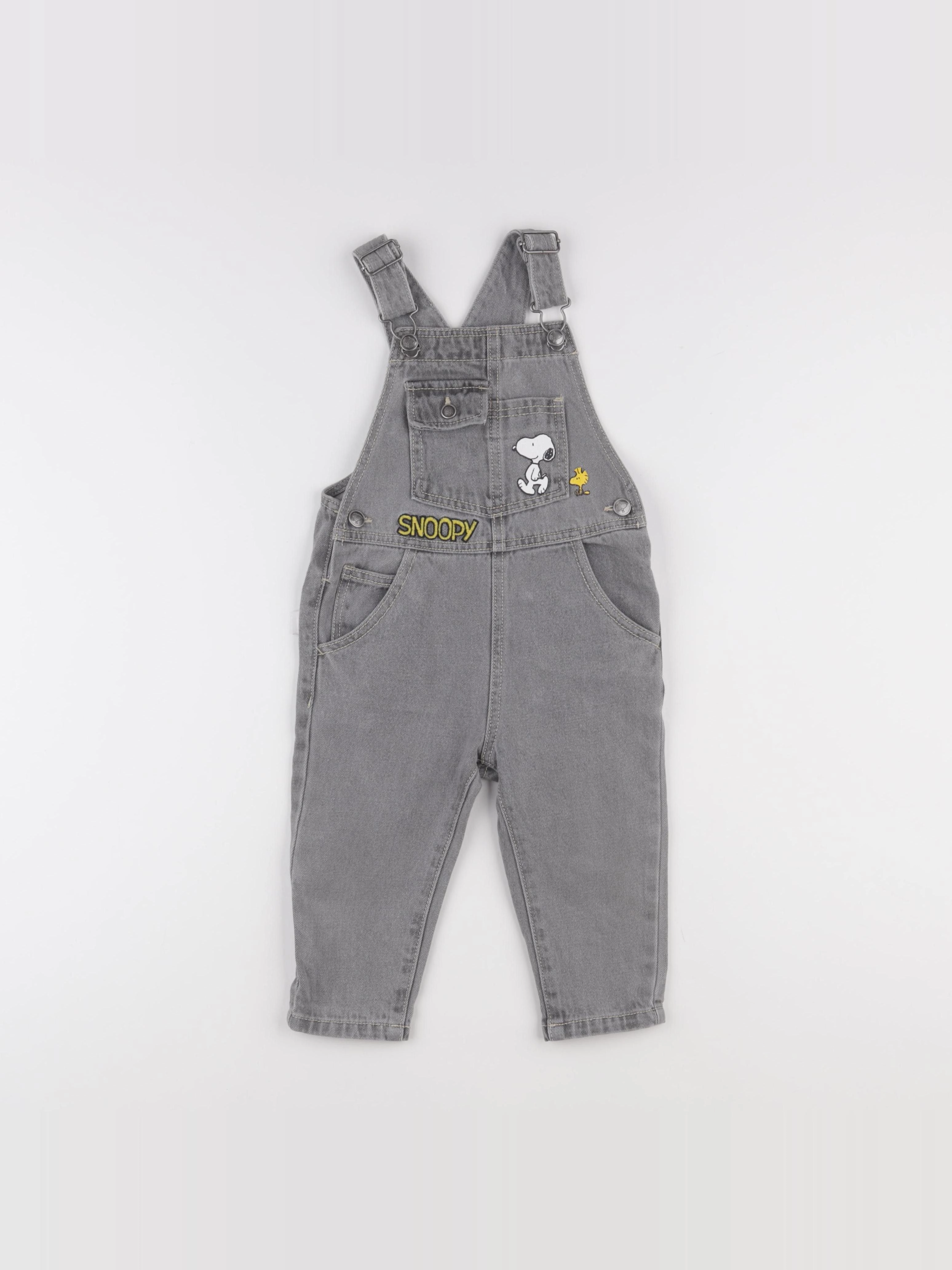 Zara - salopette gris - 12/18 mois