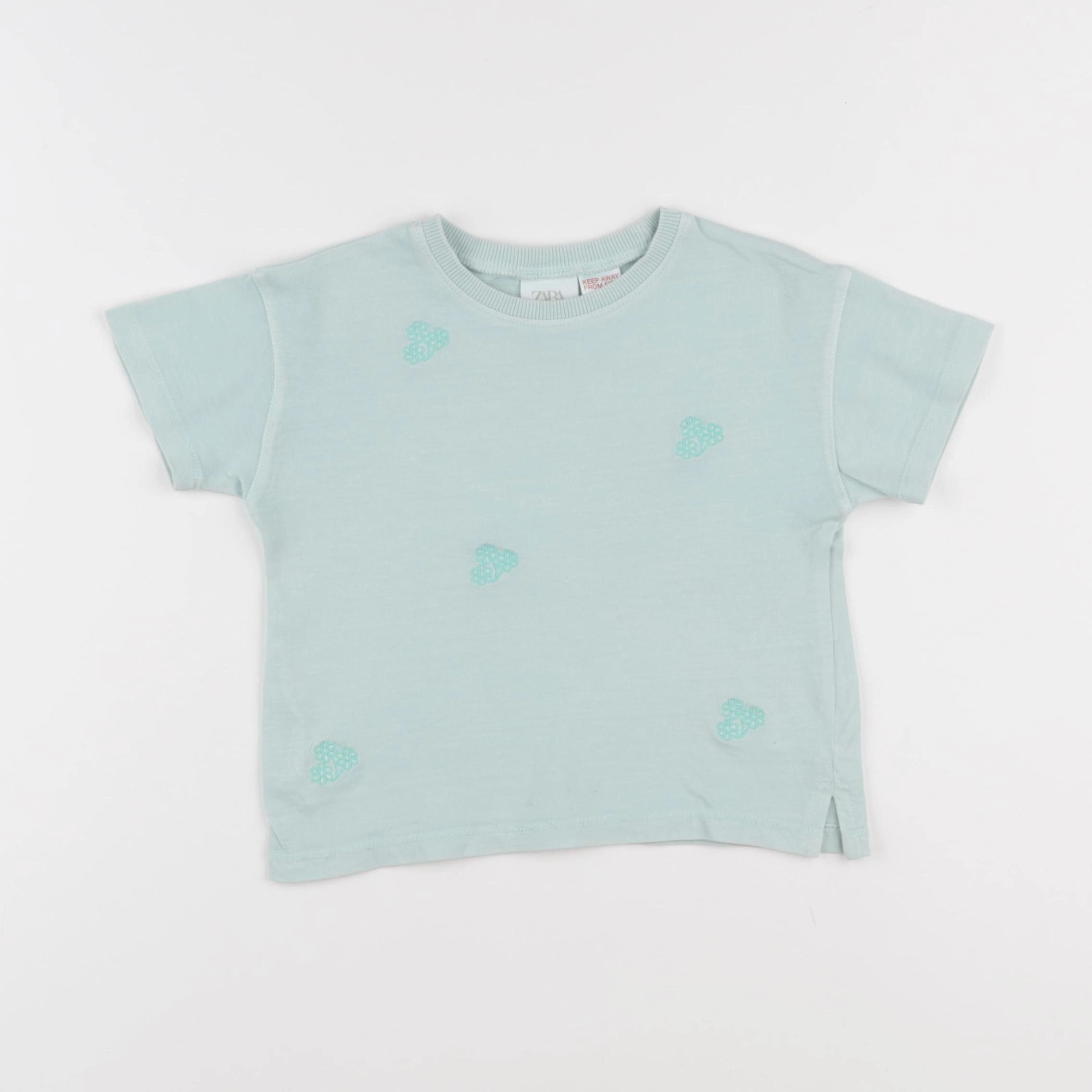 Zara - tee-shirt bleu - 18/24 mois