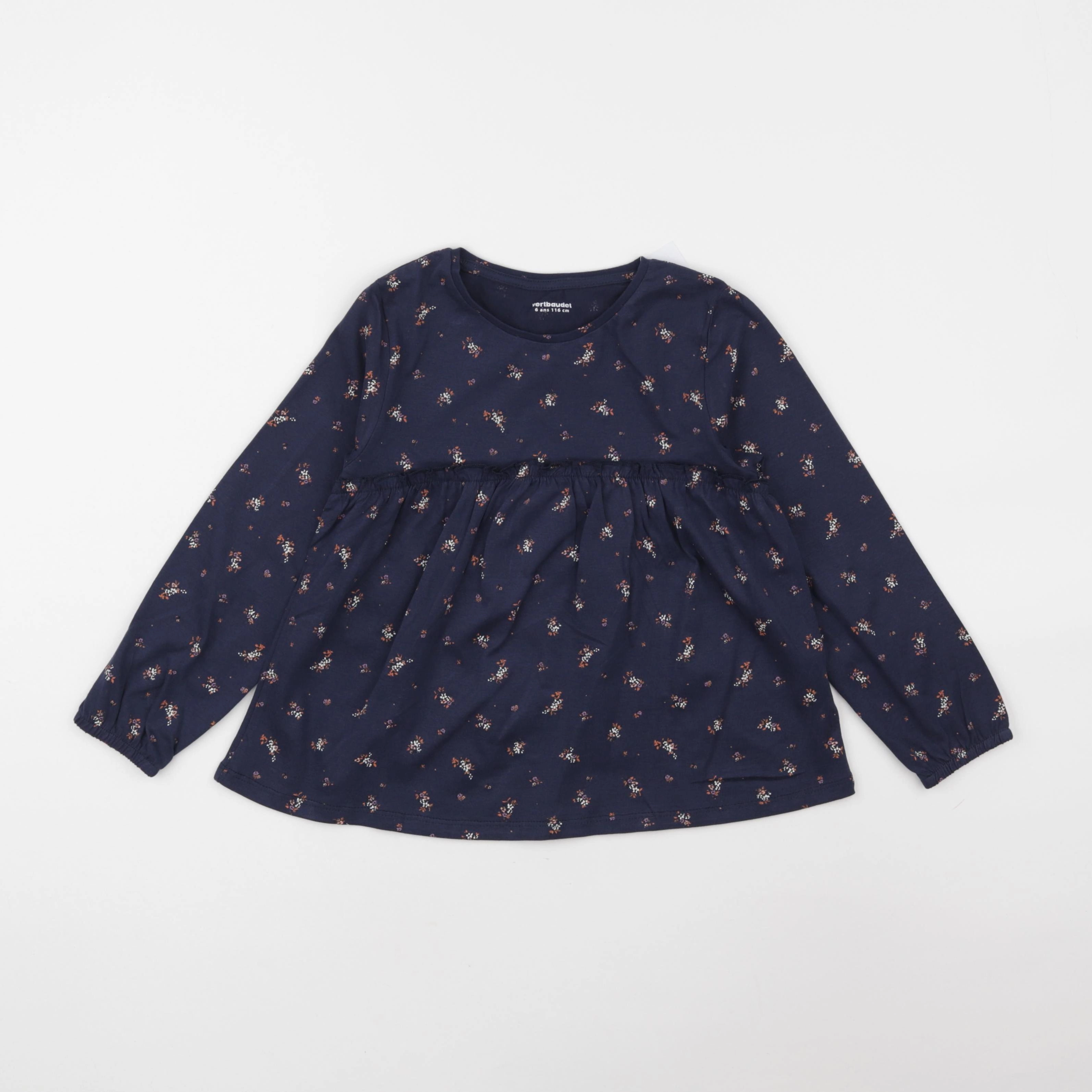 Vertbaudet - tee-shirt bleu - 6 ans
