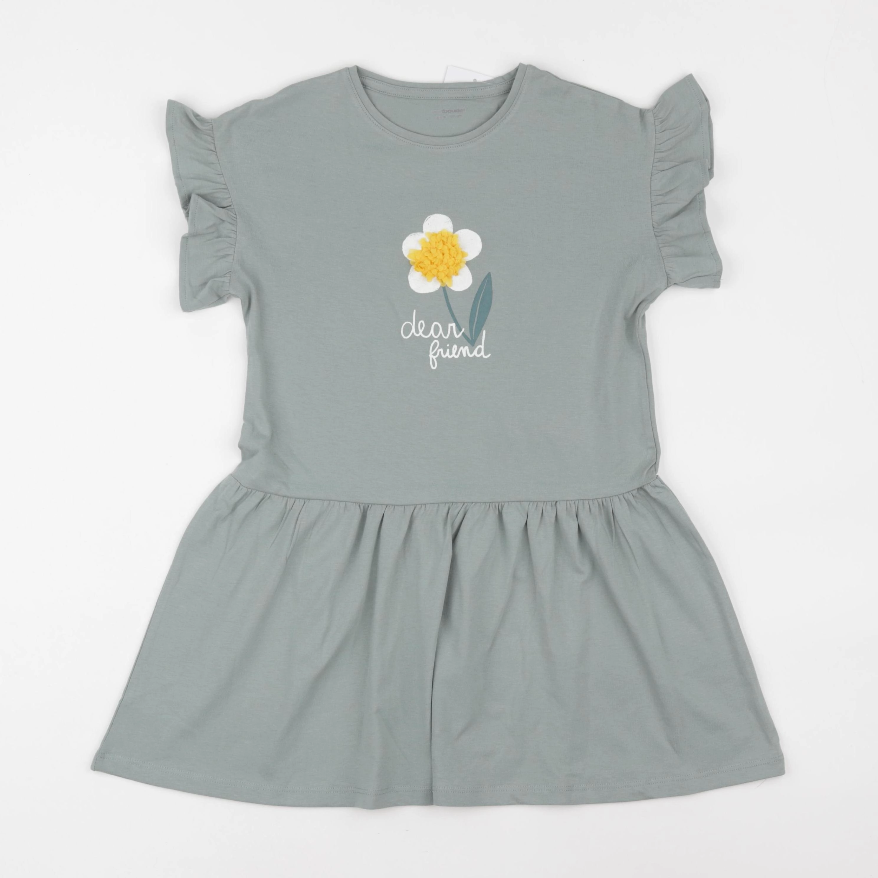 Vertbaudet - robe vert - 8 ans