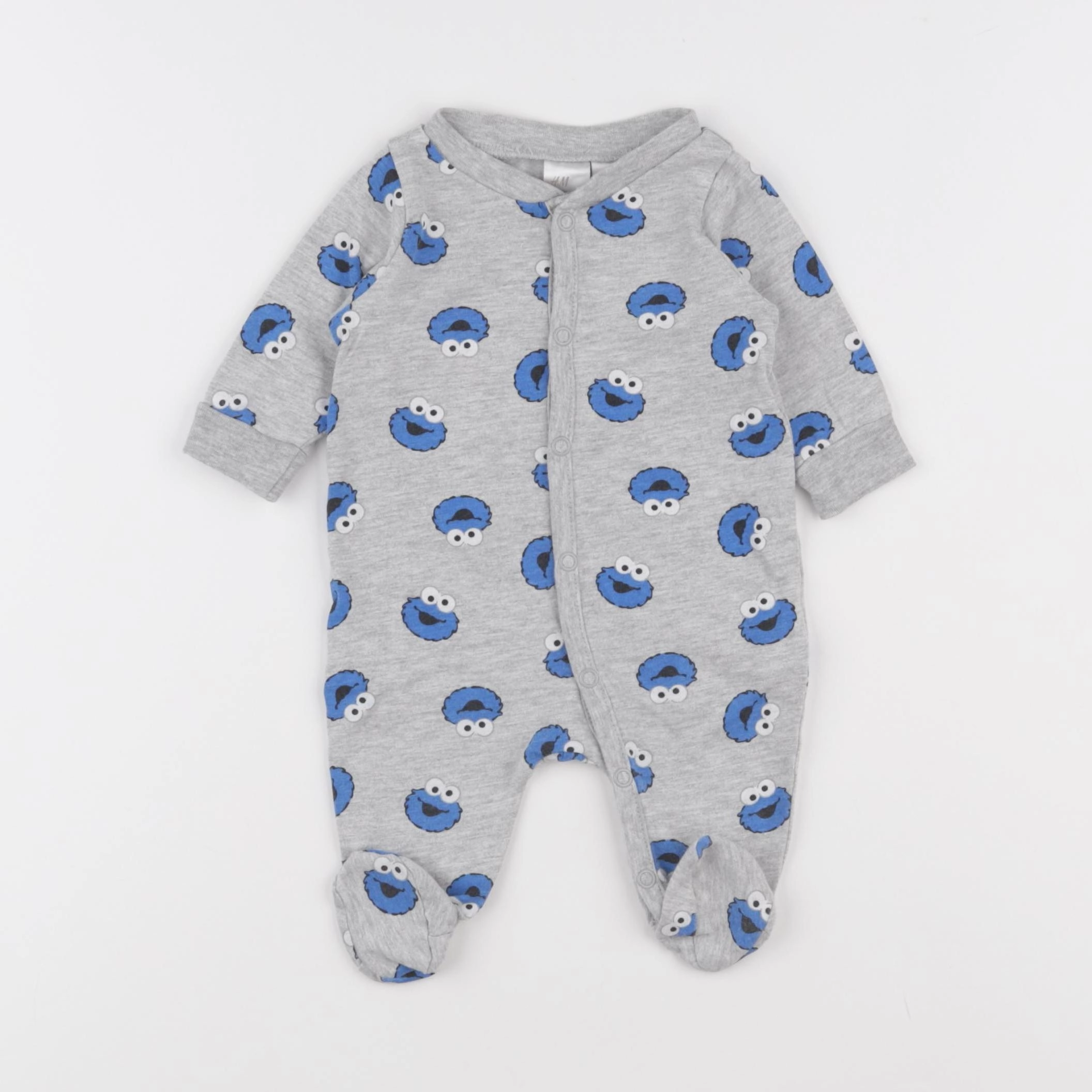 H&M - pyjama coton gris - 0/1 mois