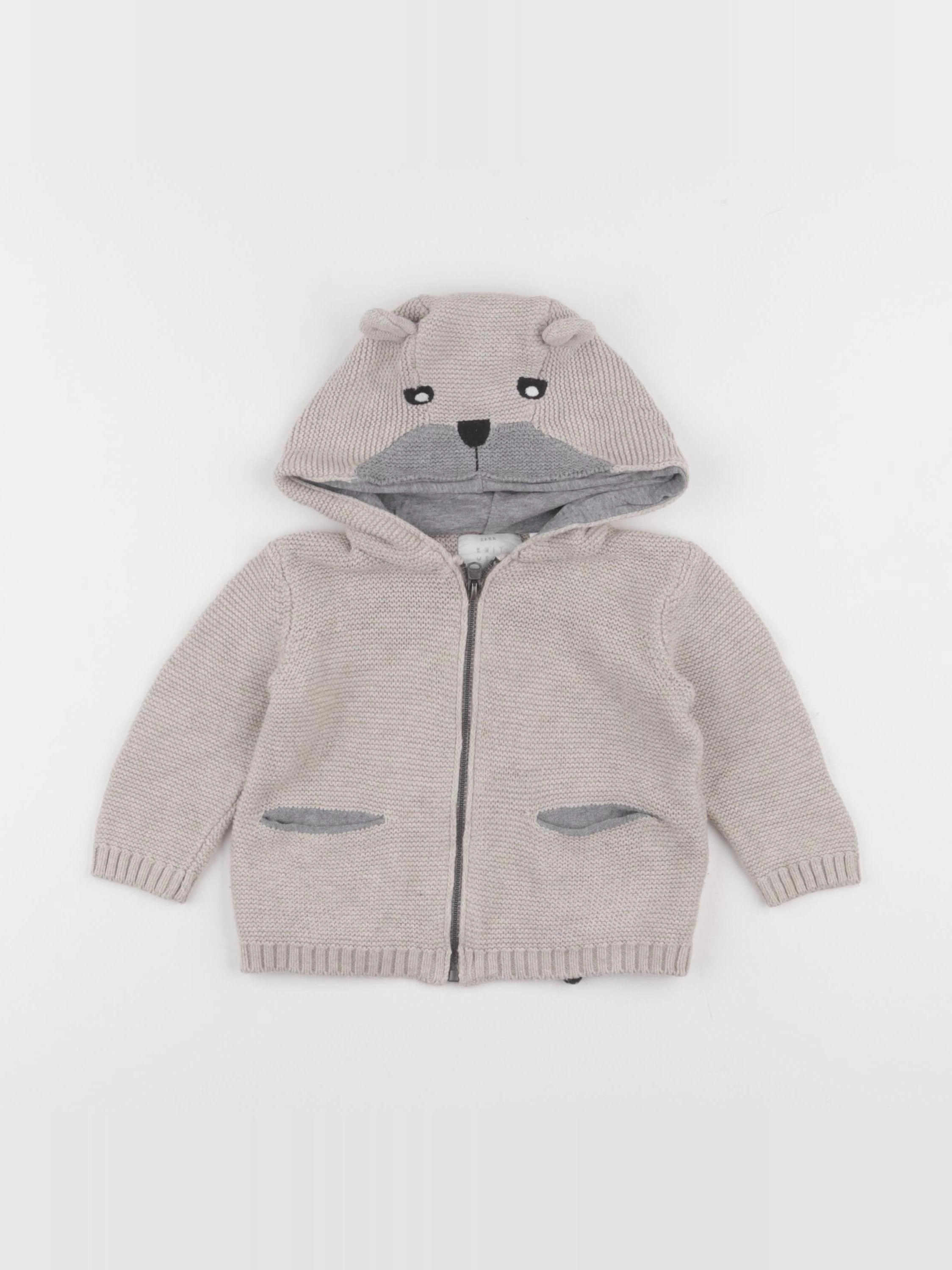 Zara - gilet beige - 6/9 mois