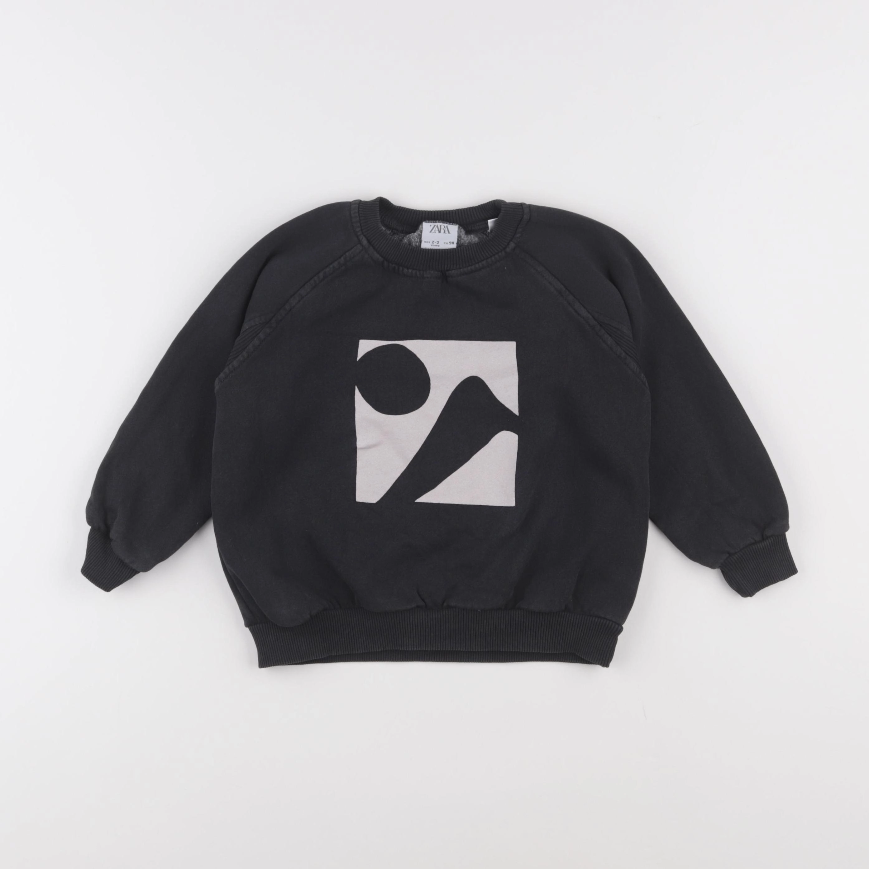 Zara - sweat gris - 2/3 ans