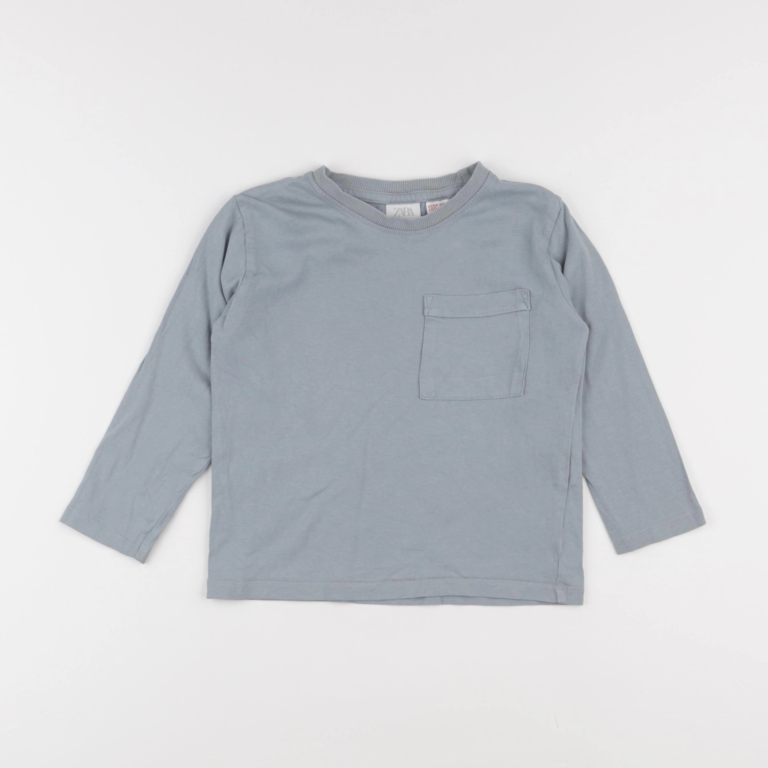 Zara - tee-shirt bleu - 2/3 ans