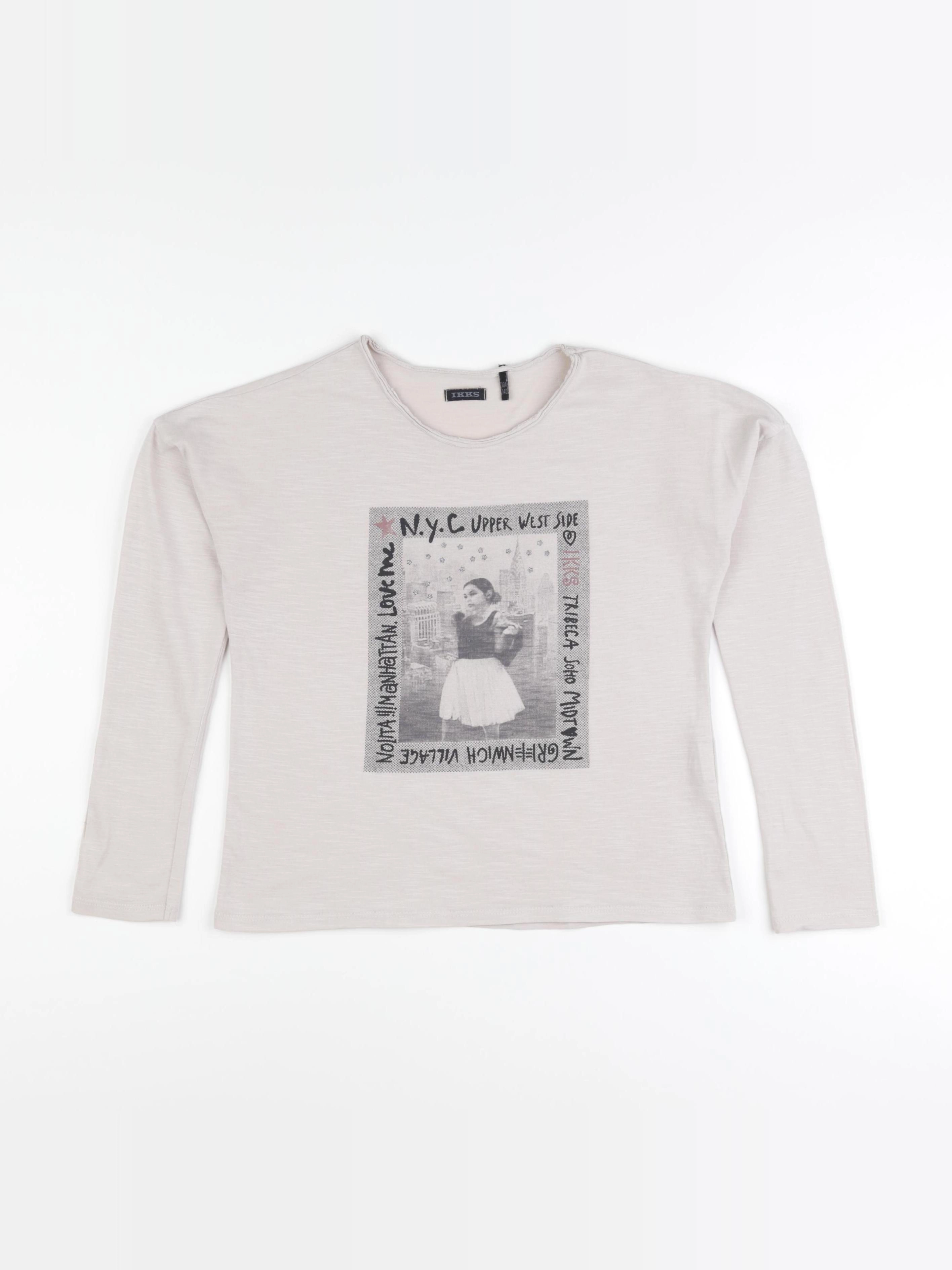 IKKS - tee-shirt beige - 10 ans