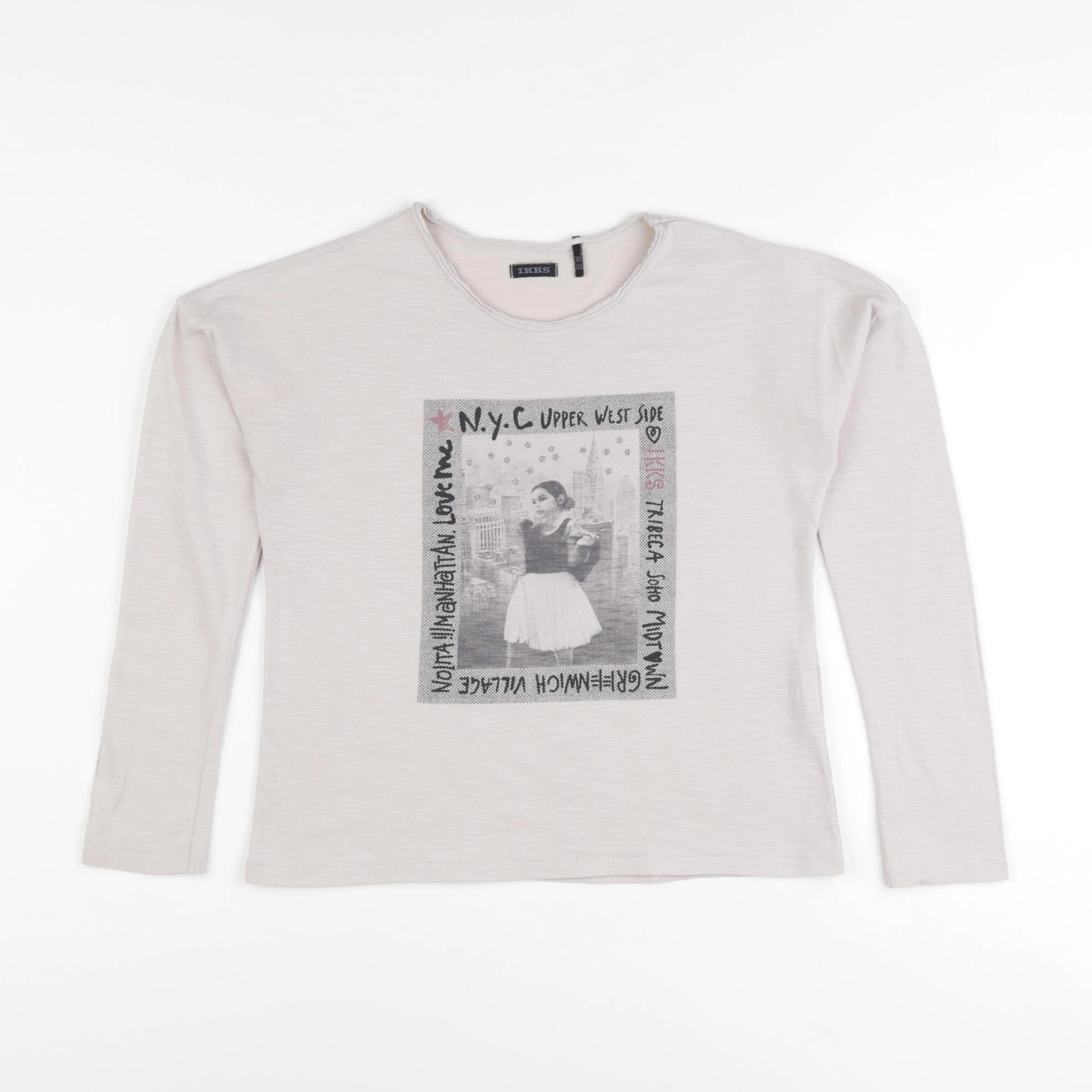 IKKS - tee-shirt beige - 10 ans
