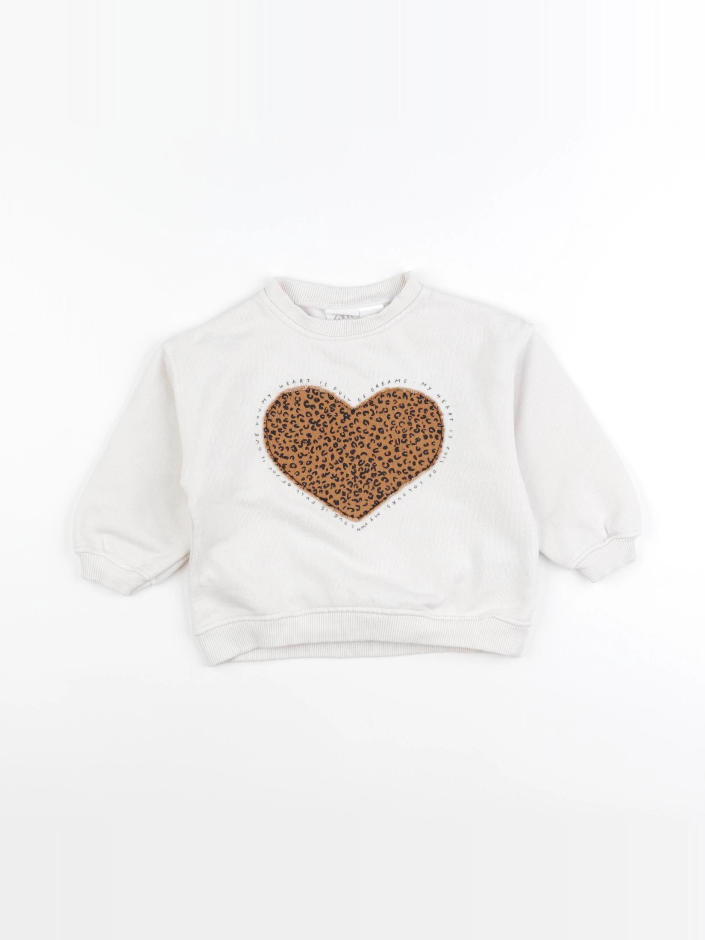 Zara - sweat beige - 18 mois