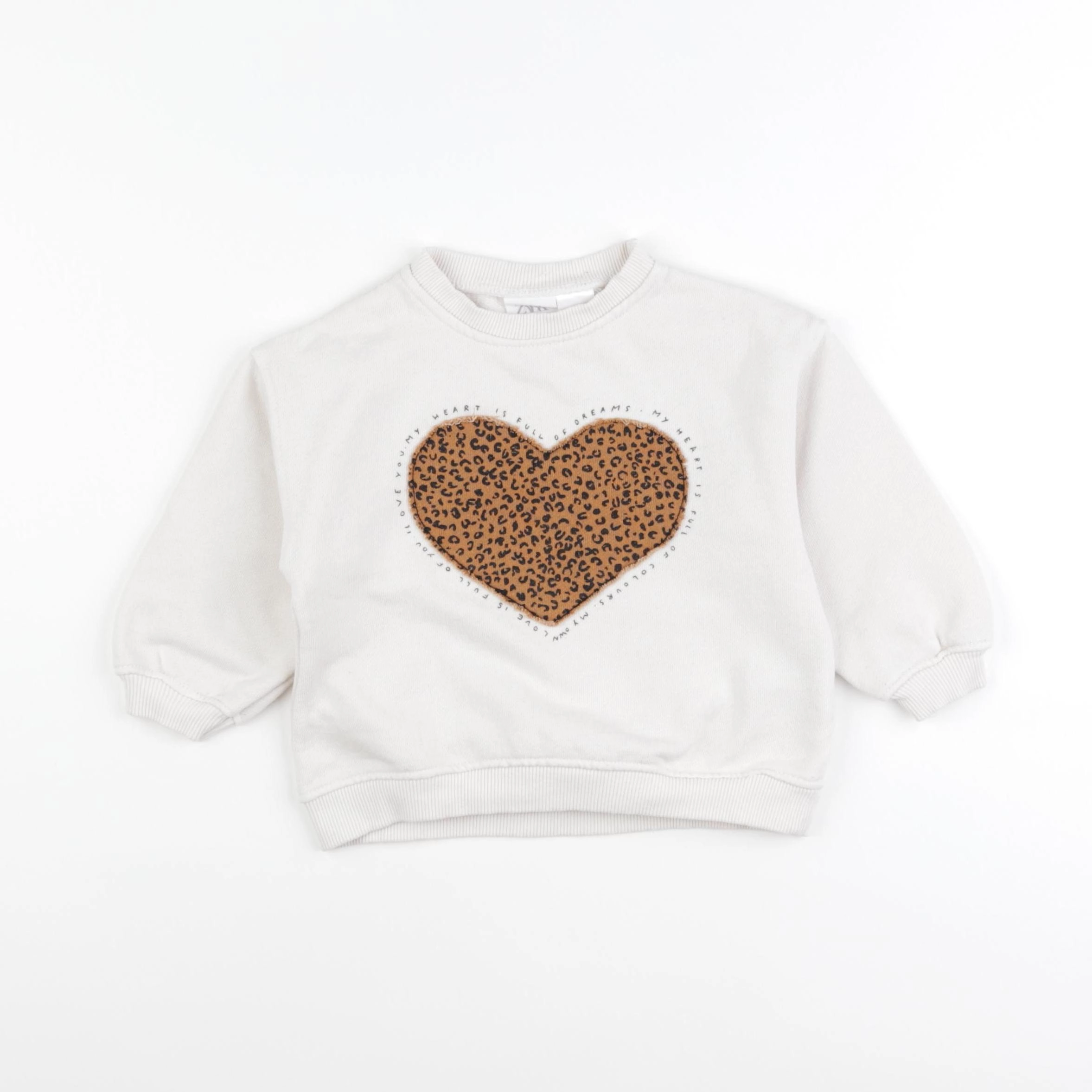 Zara - sweat beige - 18 mois