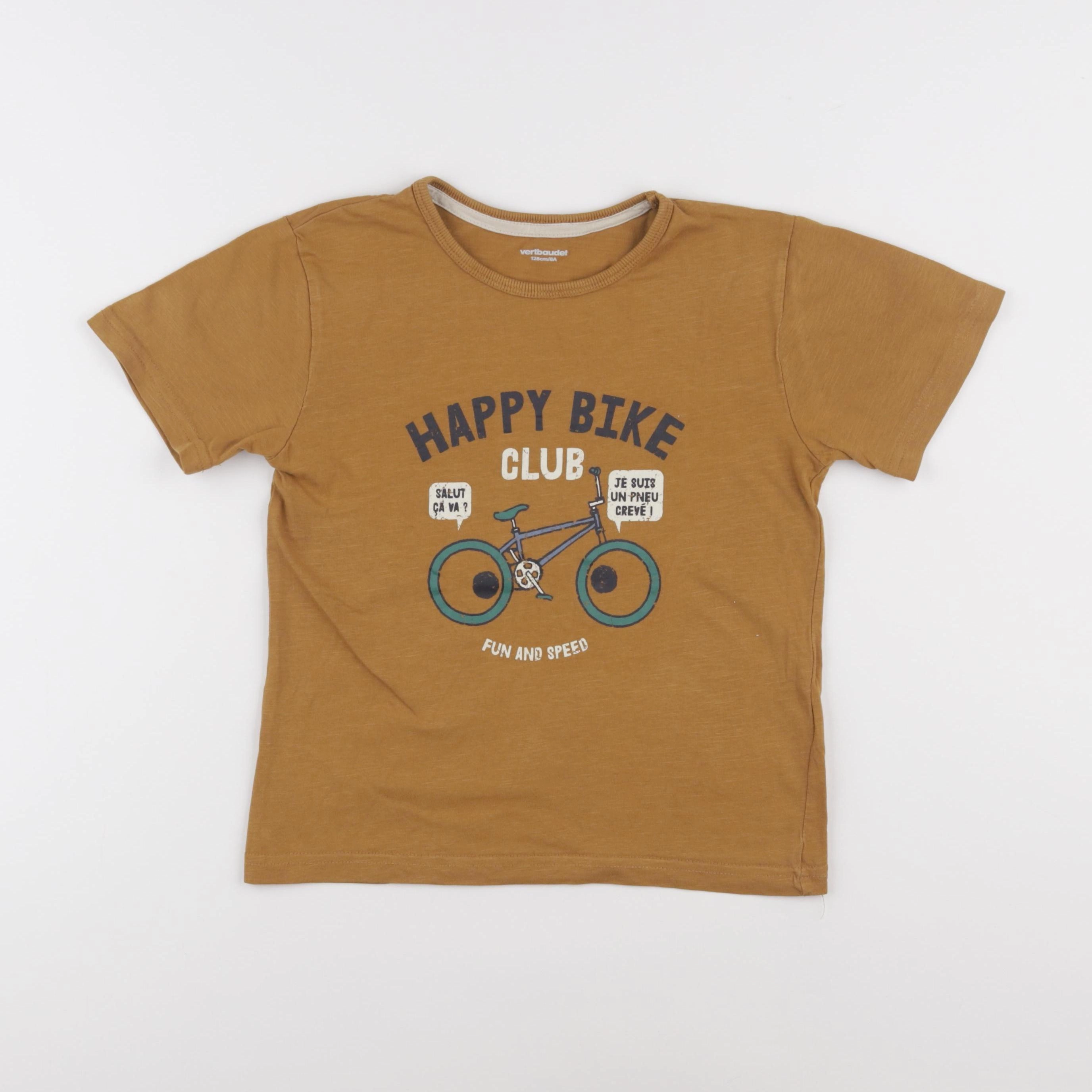 Vertbaudet - tee-shirt marron - 8 ans