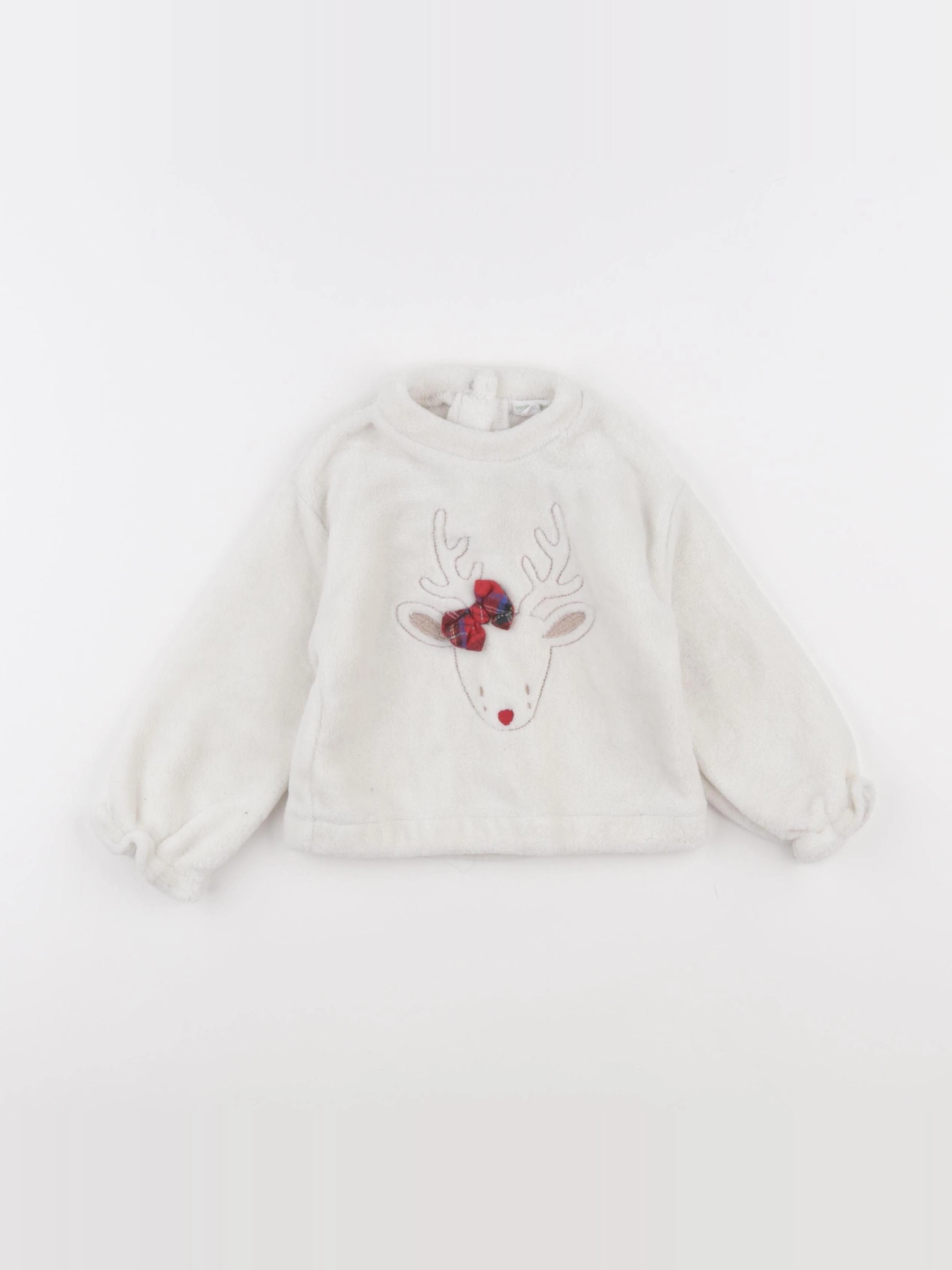 Vertbaudet - pull blanc - 24 mois