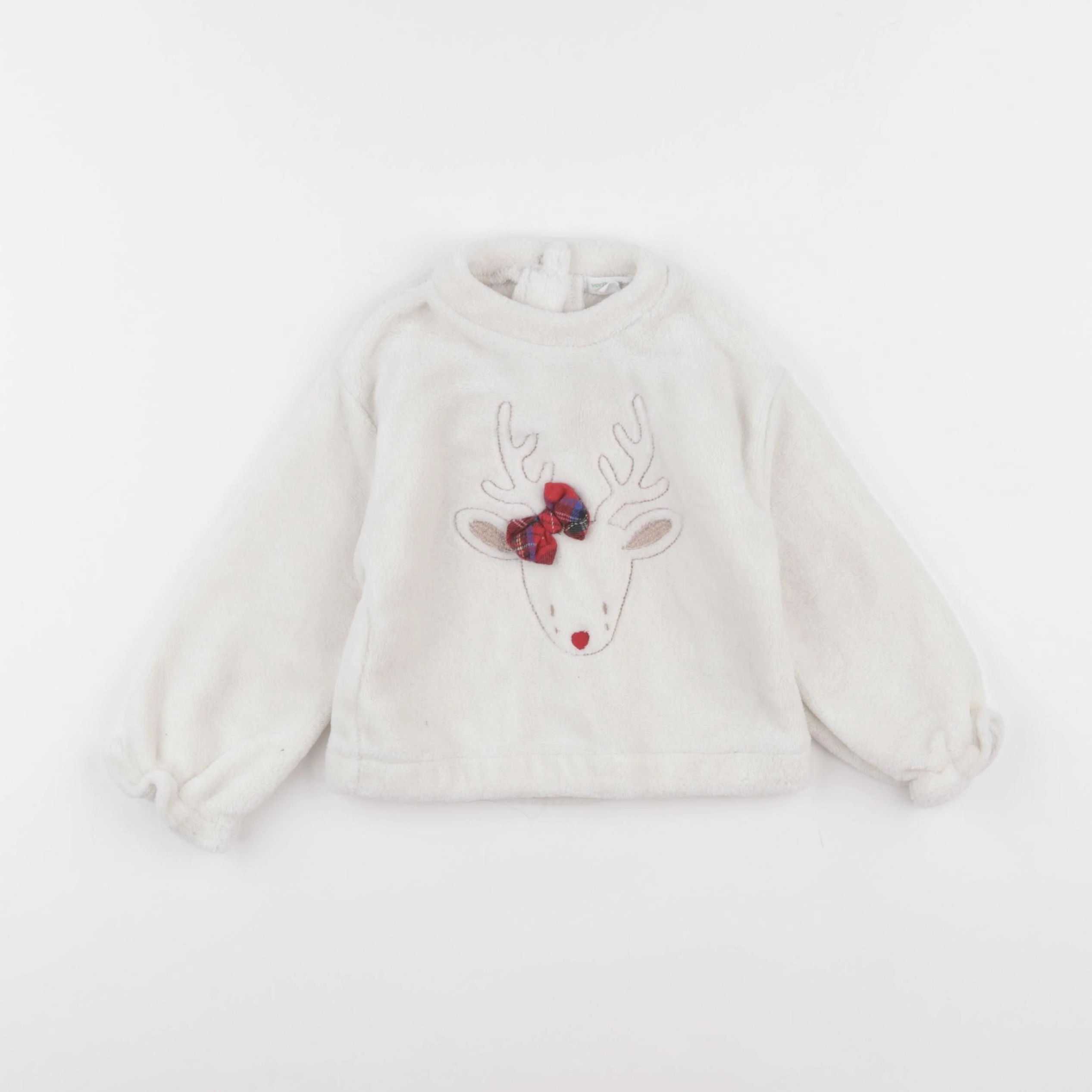 Vertbaudet - pull blanc - 24 mois