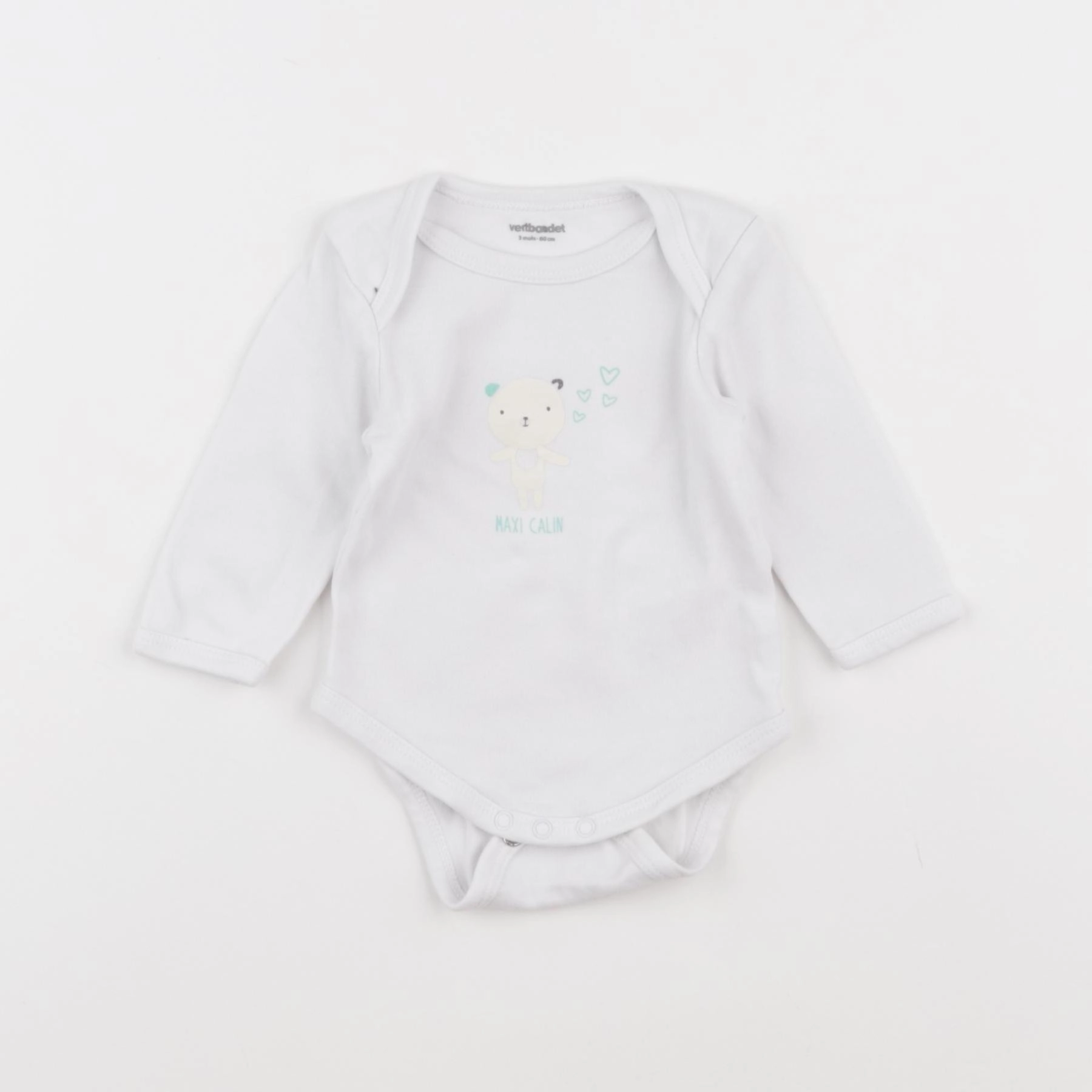 Vertbaudet - body blanc - 3 mois