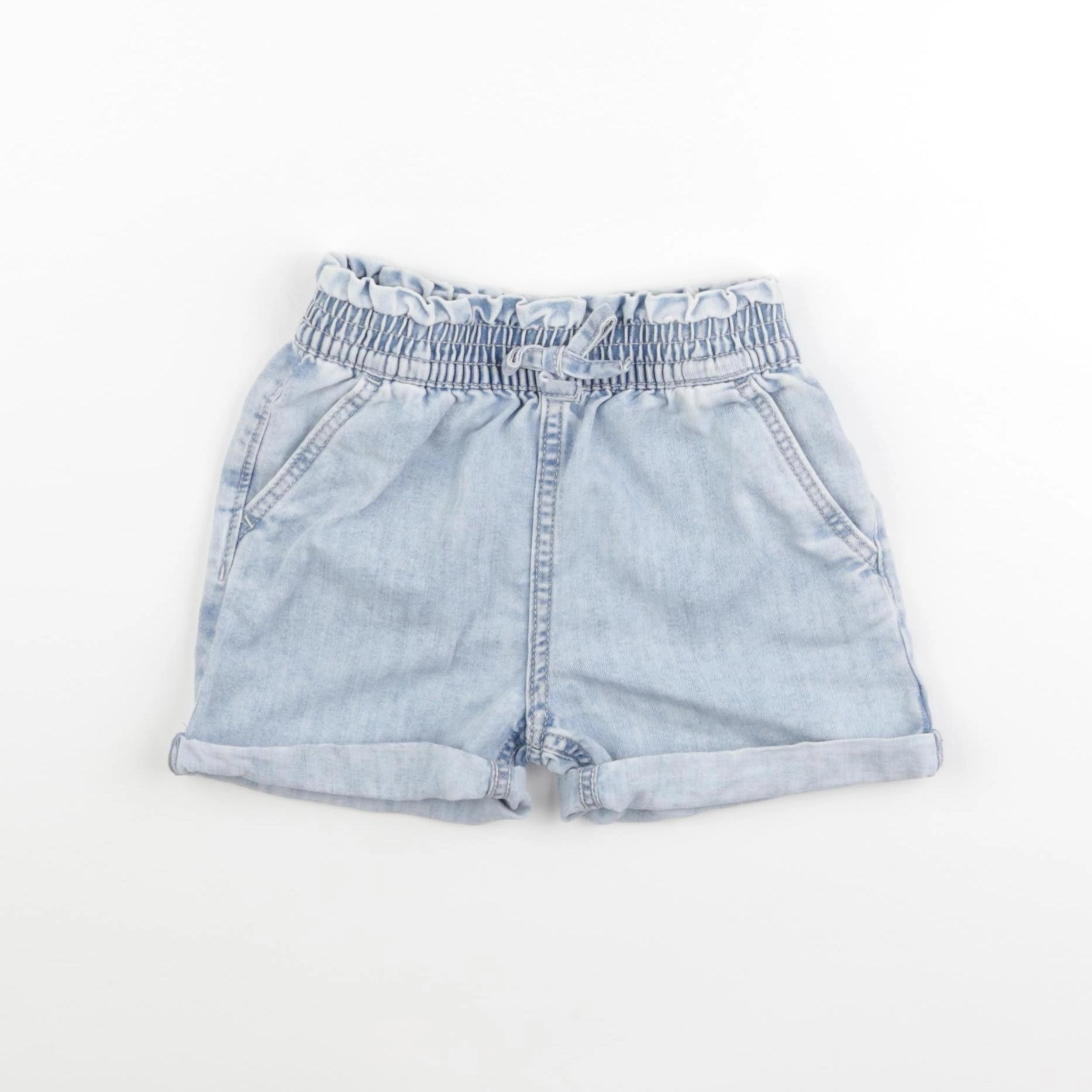 H&M - short bleu - 18/24 mois