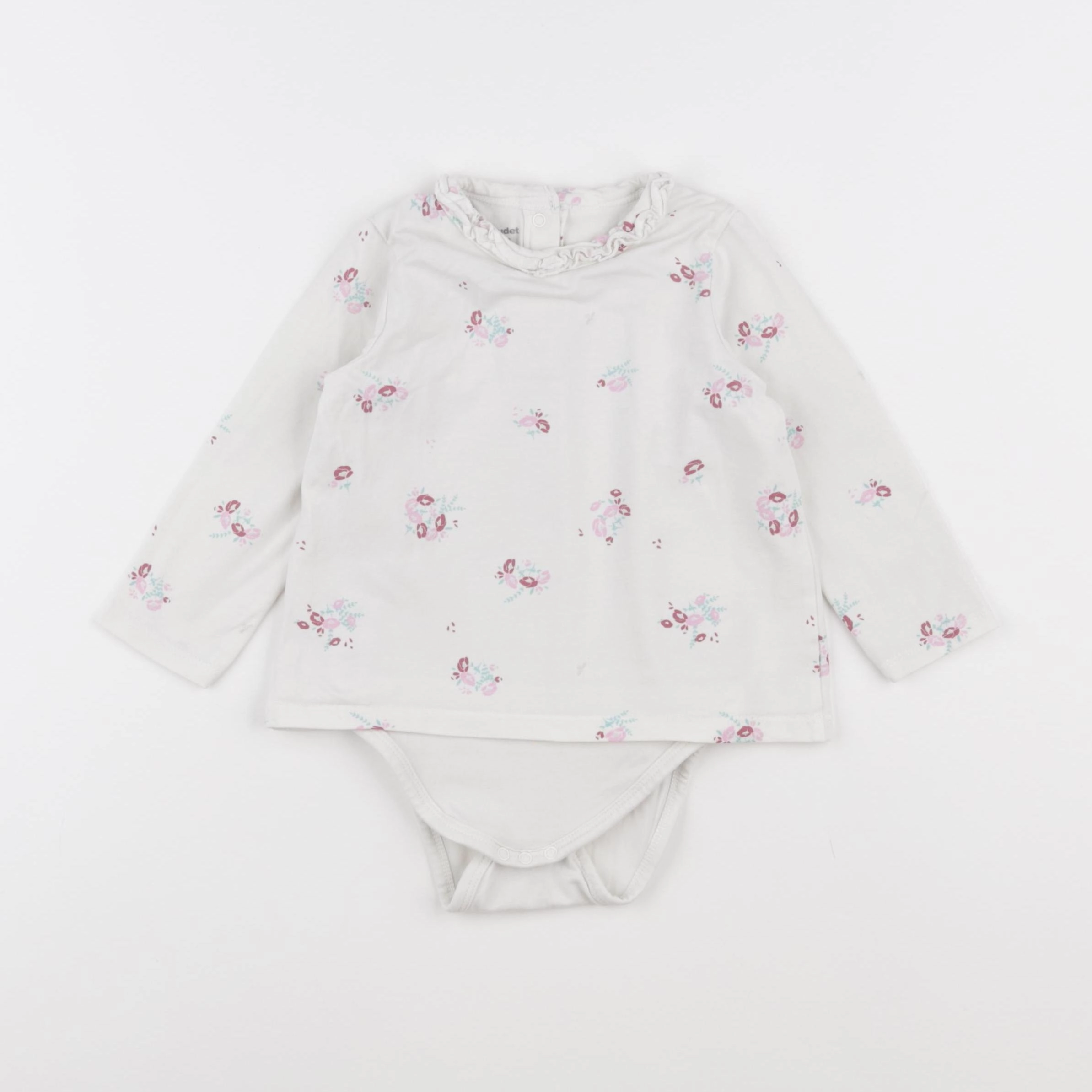 Vertbaudet - body tee-shirt beige - 18 mois