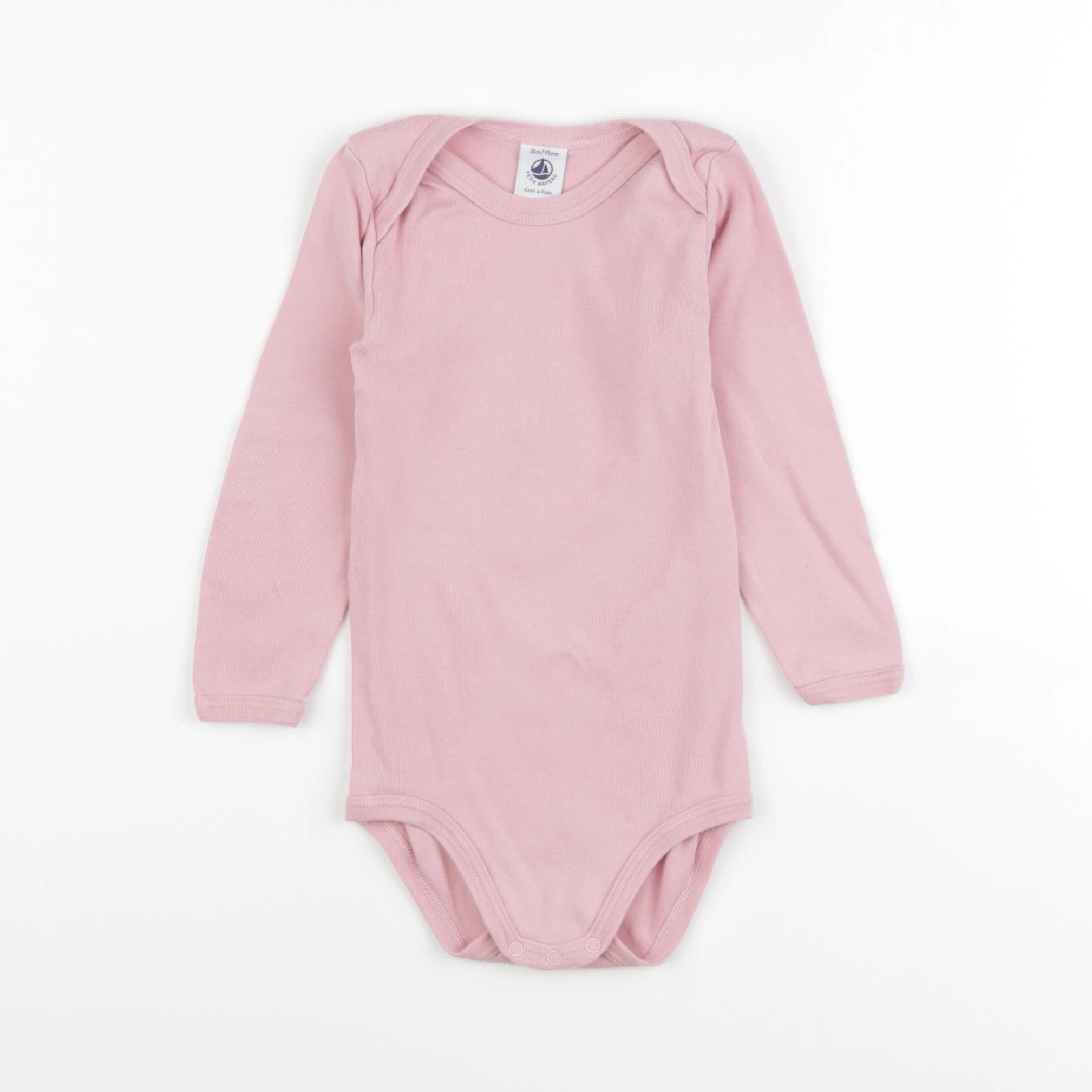 Petit Bateau - body rose - 36 mois