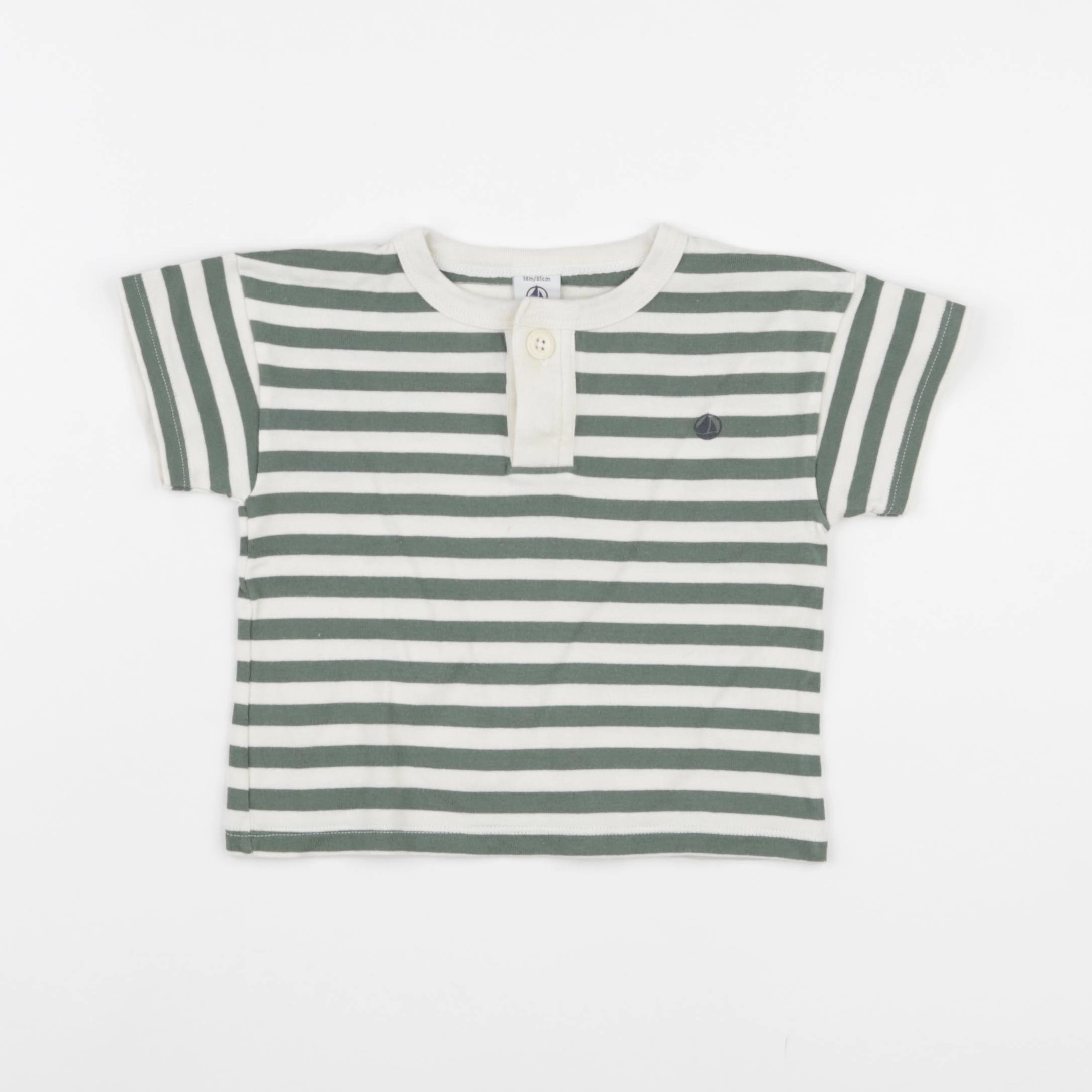 Petit Bateau - tee-shirt vert - 18 mois