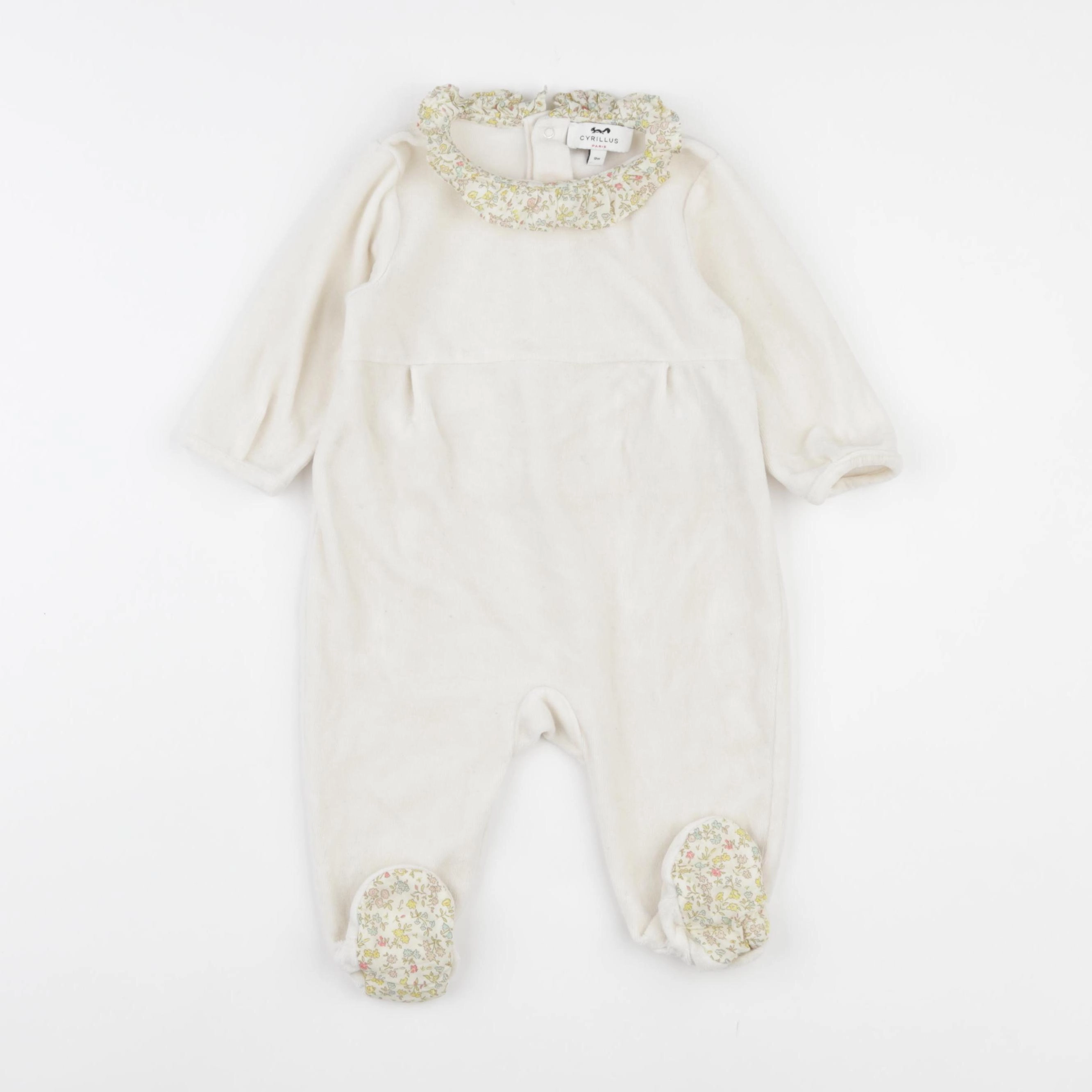 Cyrillus - pyjama velours beige - 9 mois