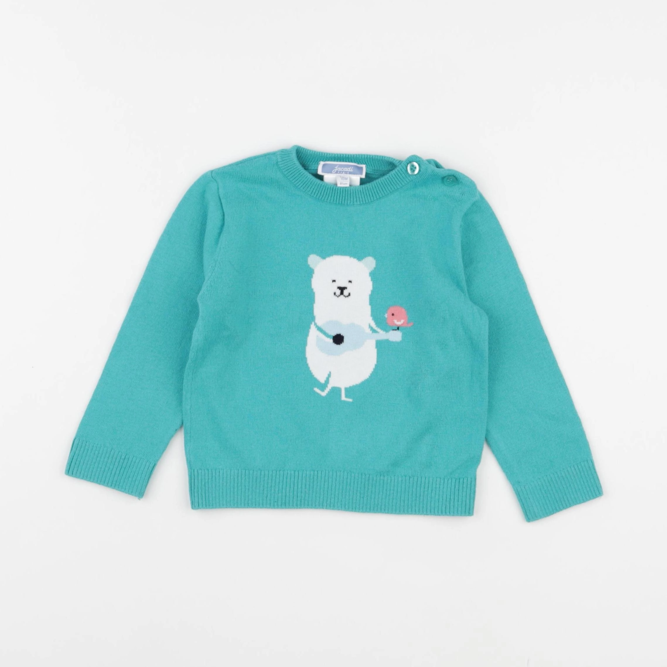 Jacadi - pull bleu - 18 mois