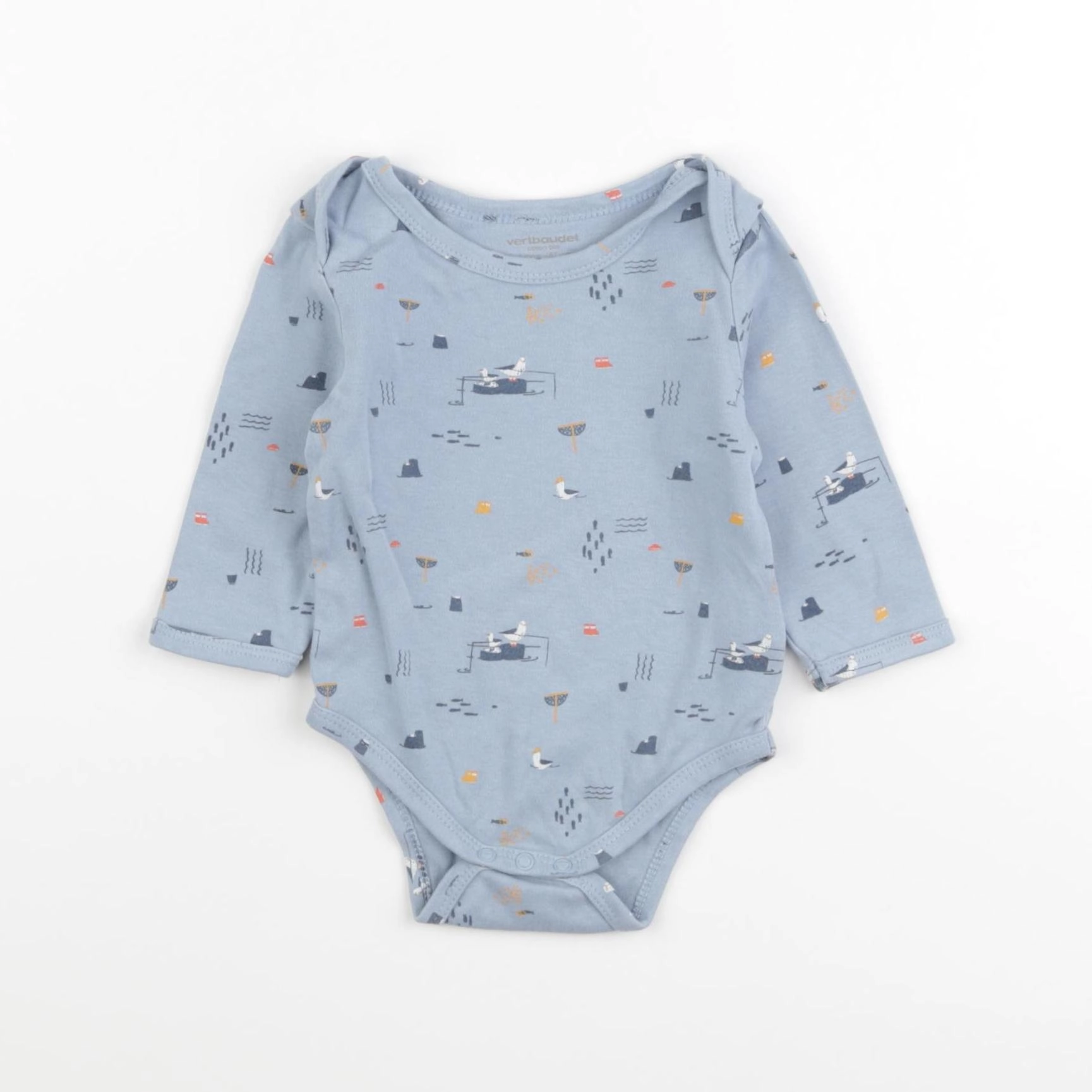 Vertbaudet - body bleu - 6 mois