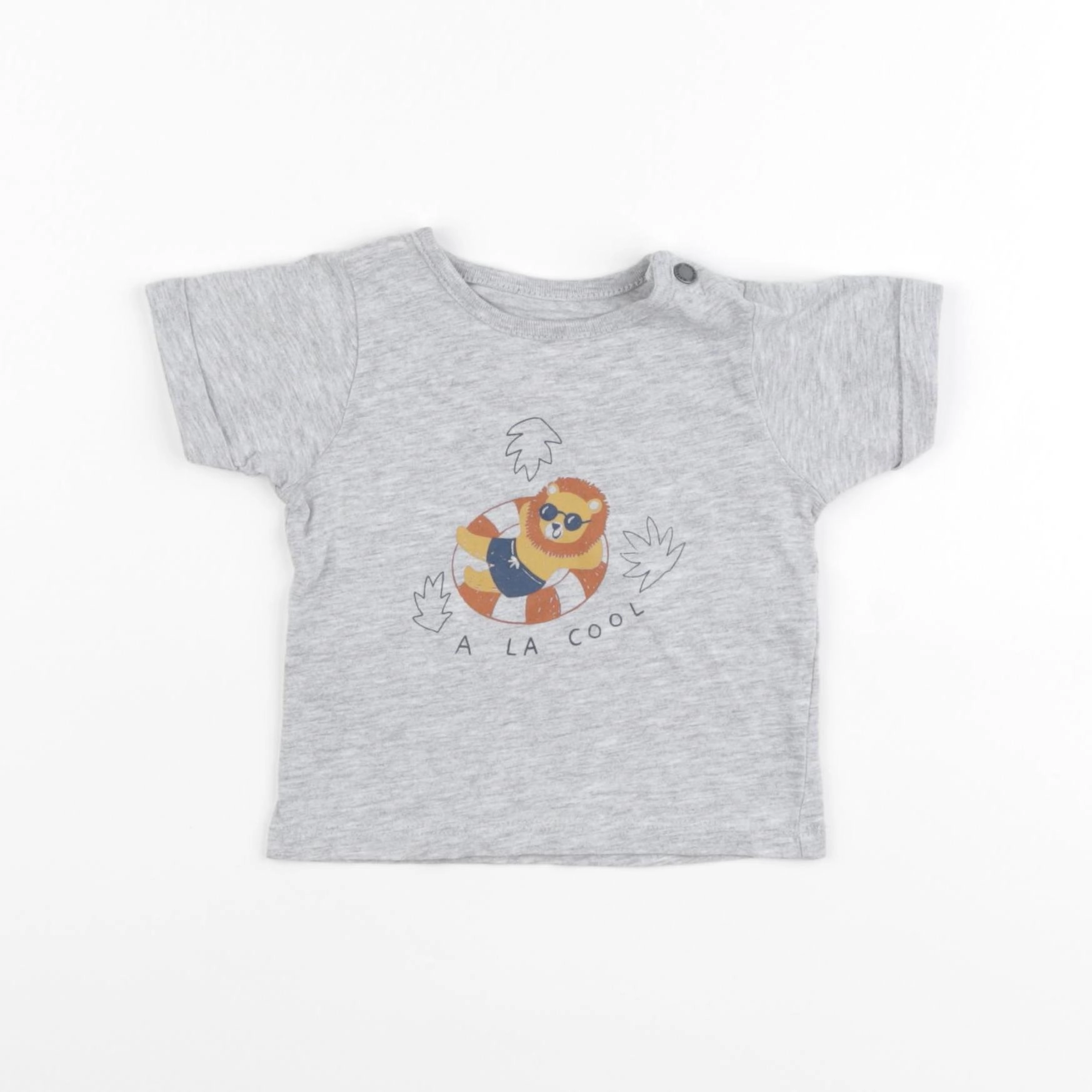 Vertbaudet - tee-shirt gris - 6 mois