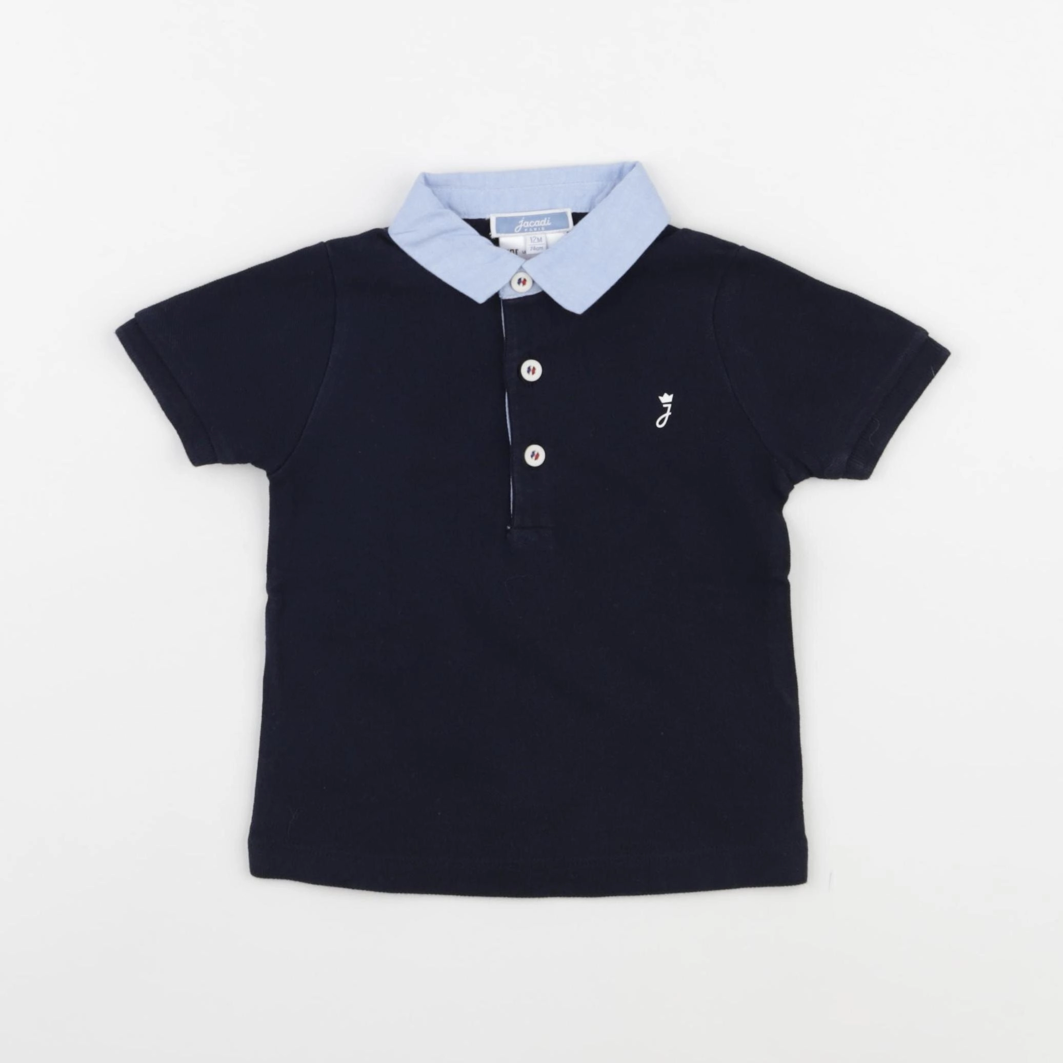 Jacadi - polo bleu - 12 mois