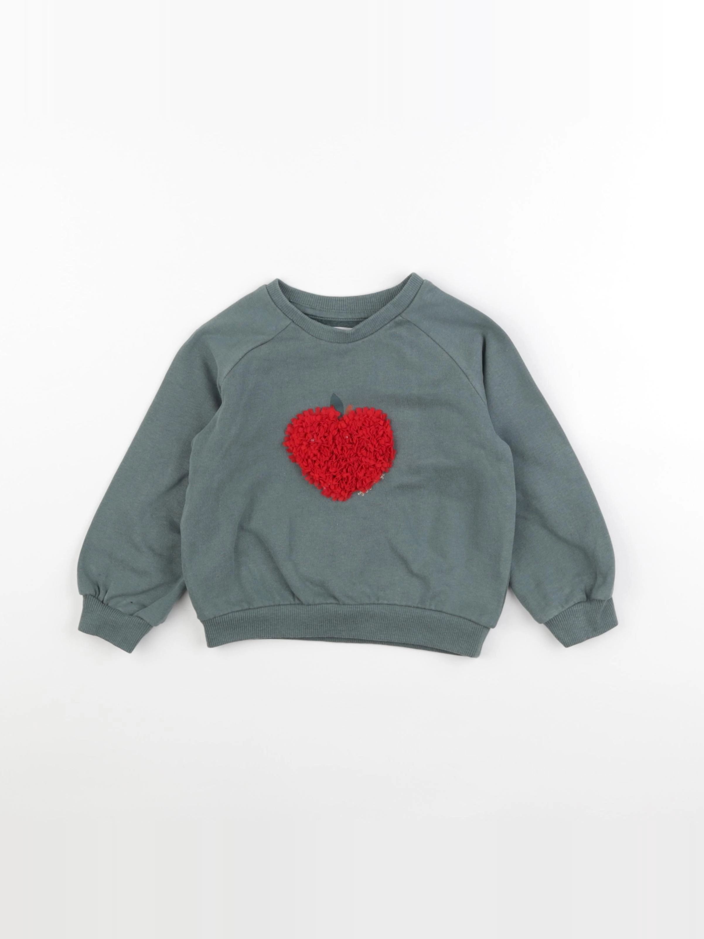 Vertbaudet - sweat vert - 3 ans