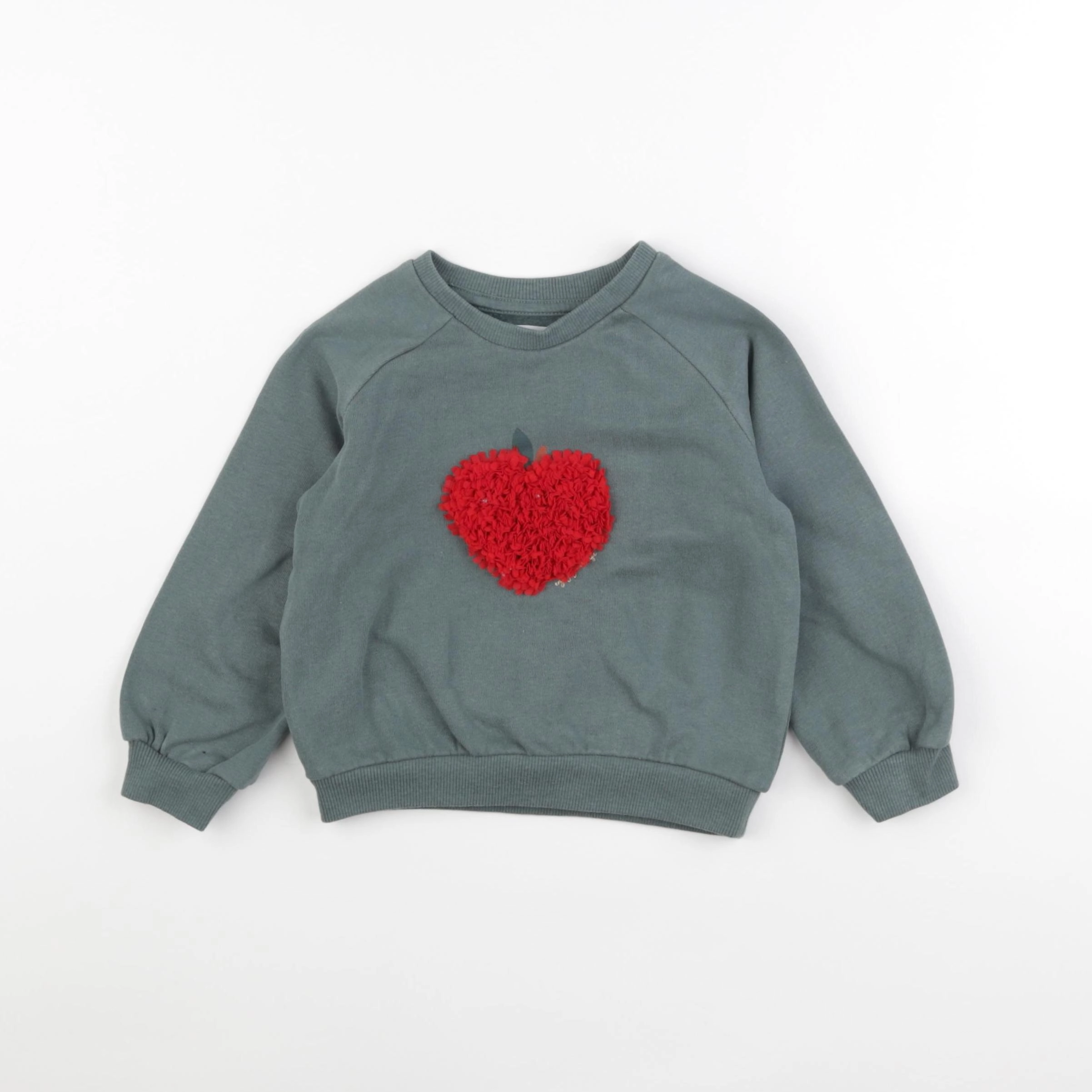 Vertbaudet - sweat vert - 3 ans