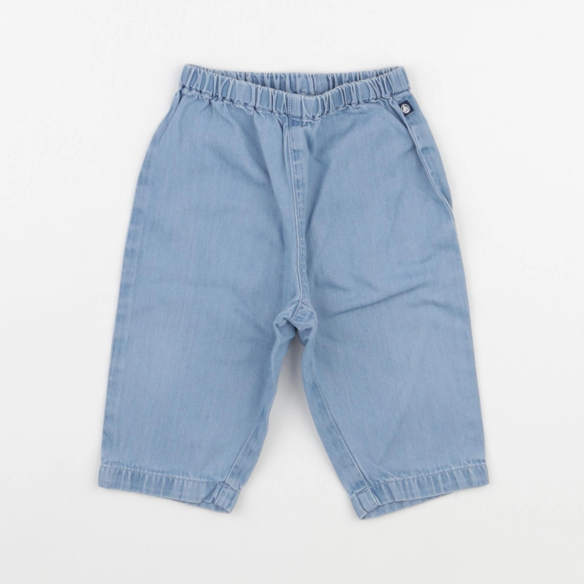 Petit Bateau - pantalon bleu - 12 mois