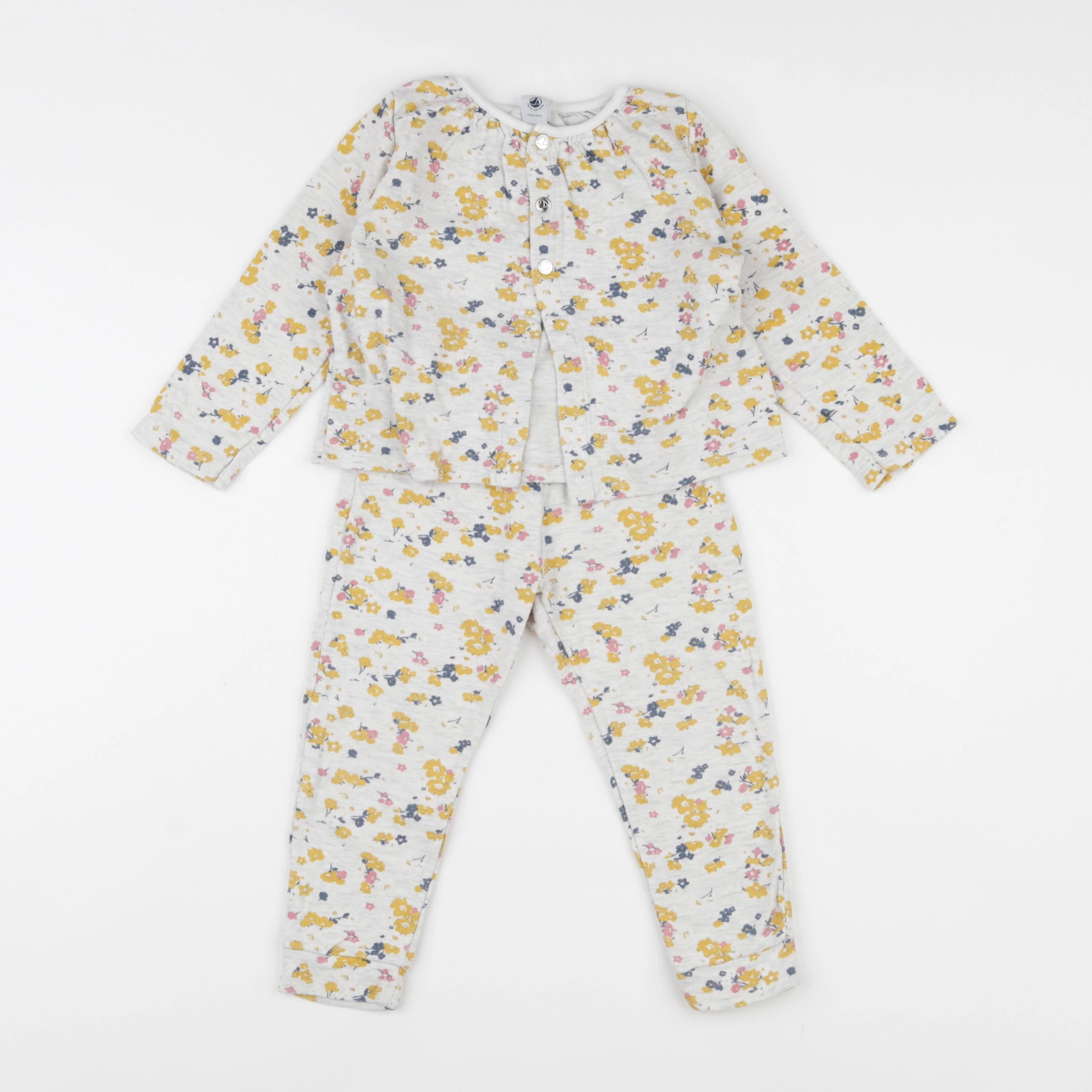 Petit Bateau - ensemble gris - 36 mois