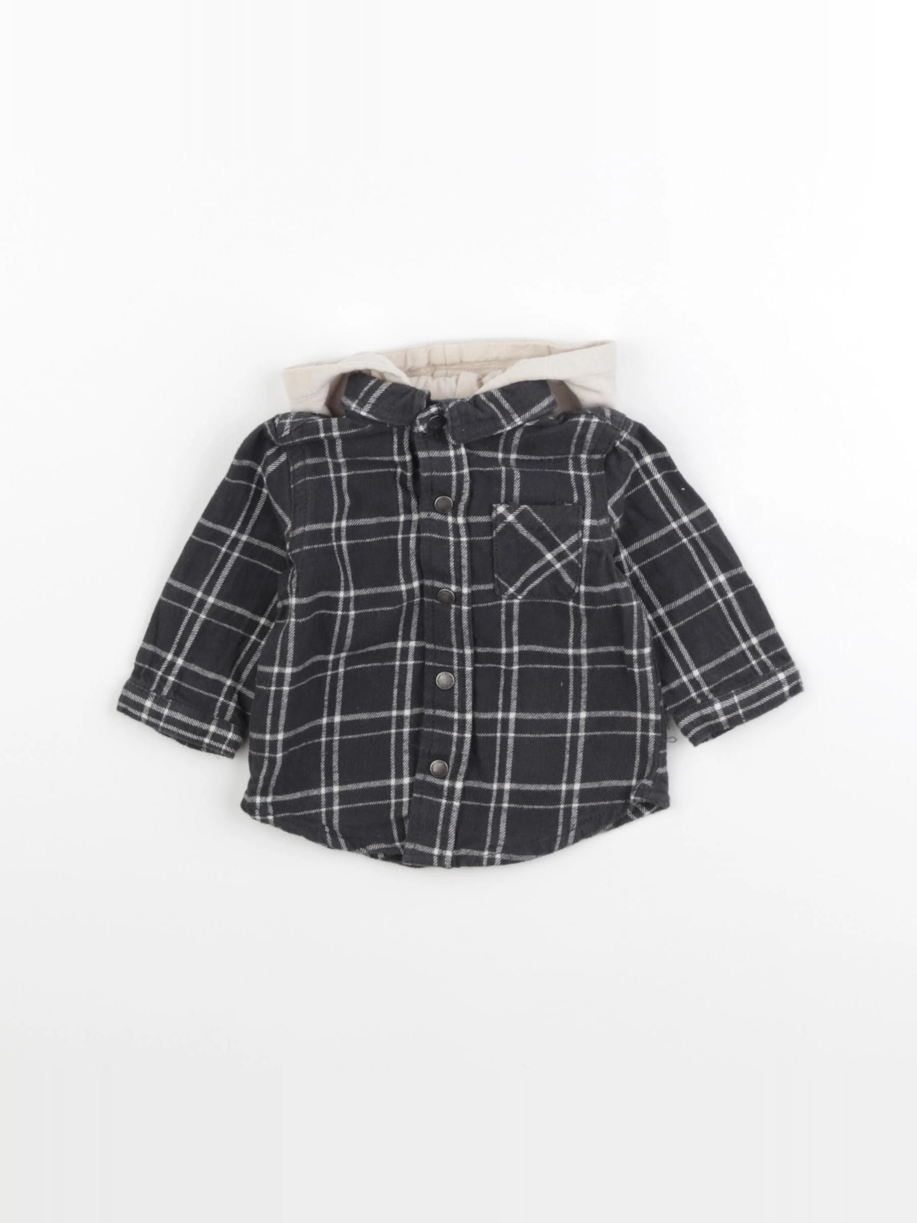 Vertbaudet - chemise gris - 3 mois