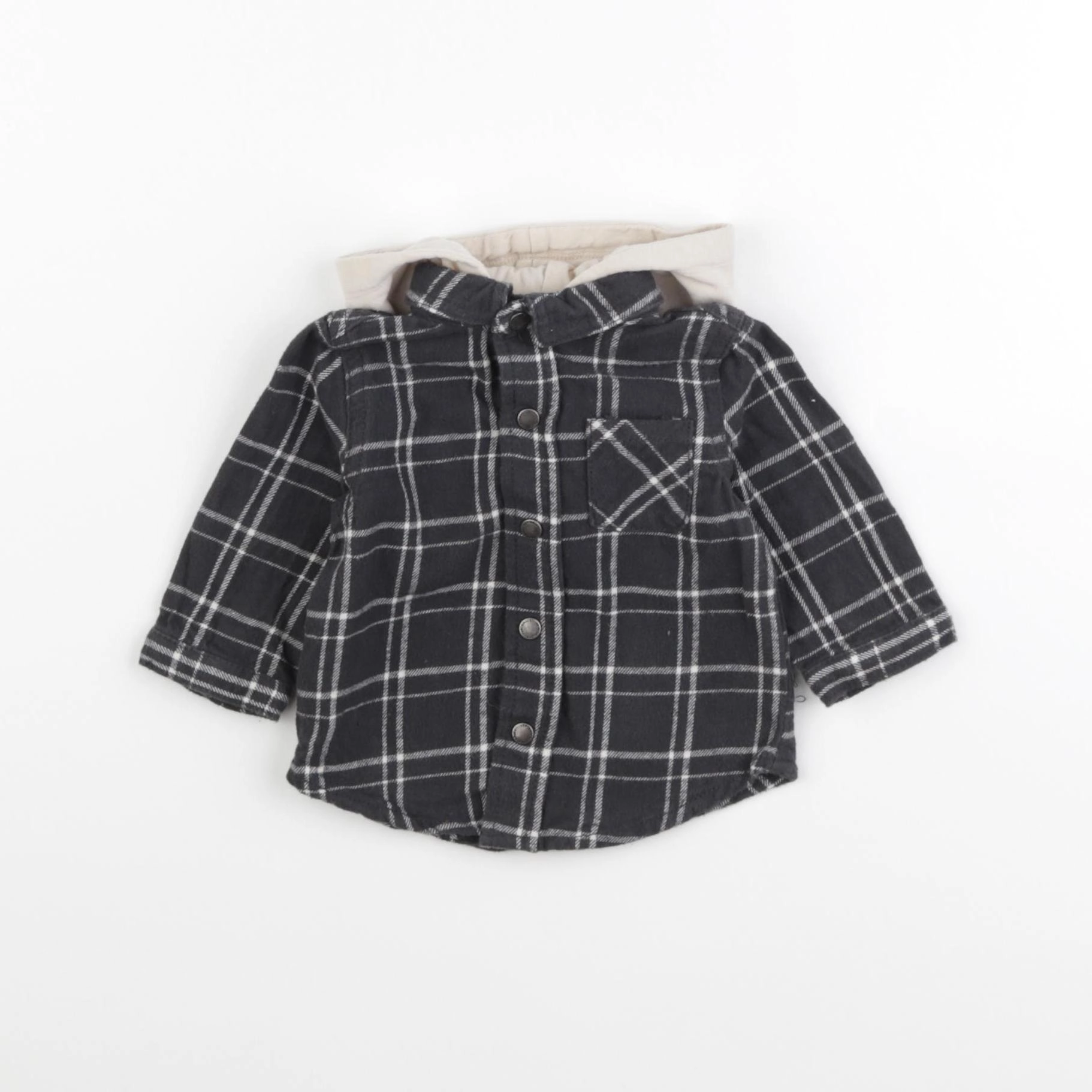 Vertbaudet - chemise gris - 3 mois