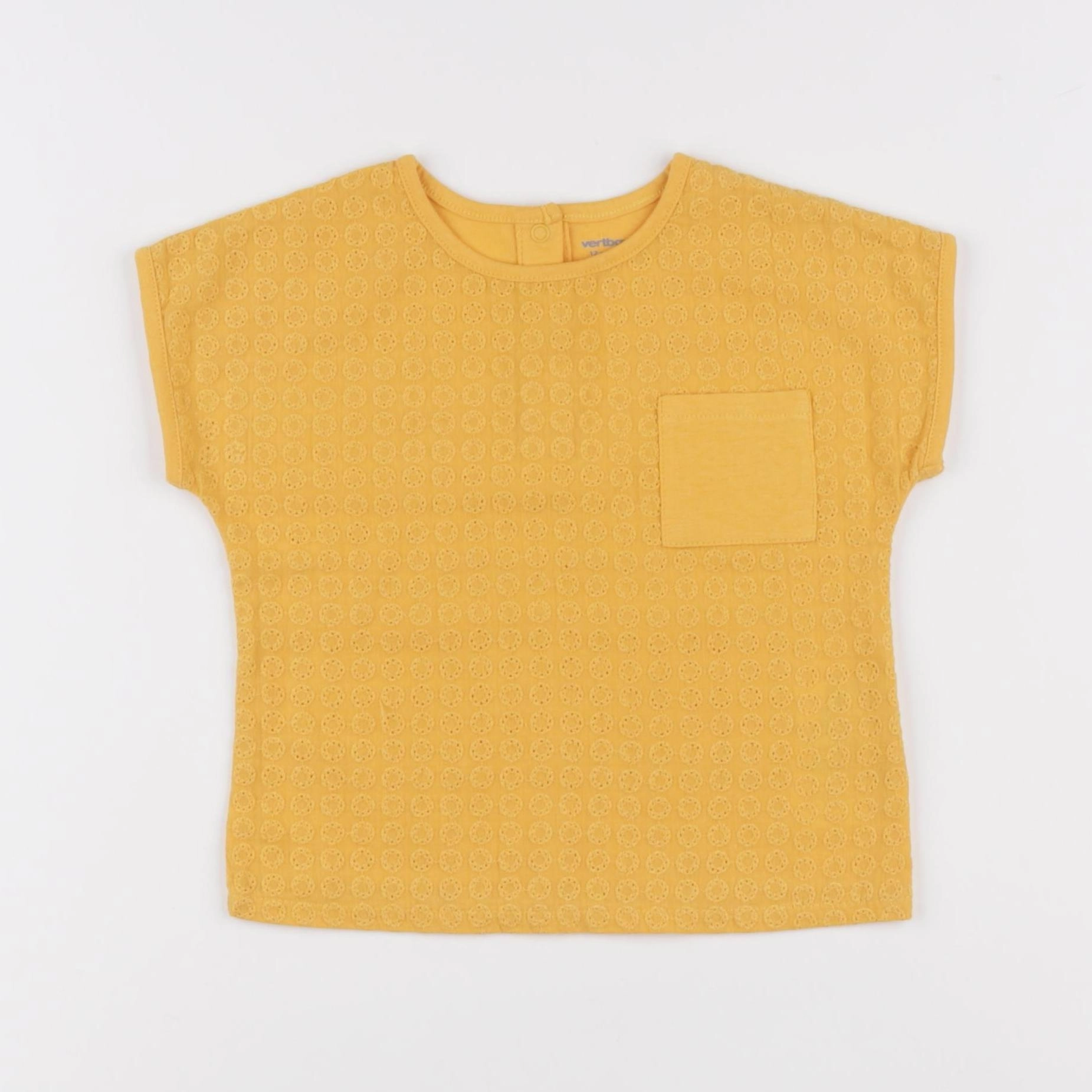 Vertbaudet - tee-shirt jaune - 12 mois