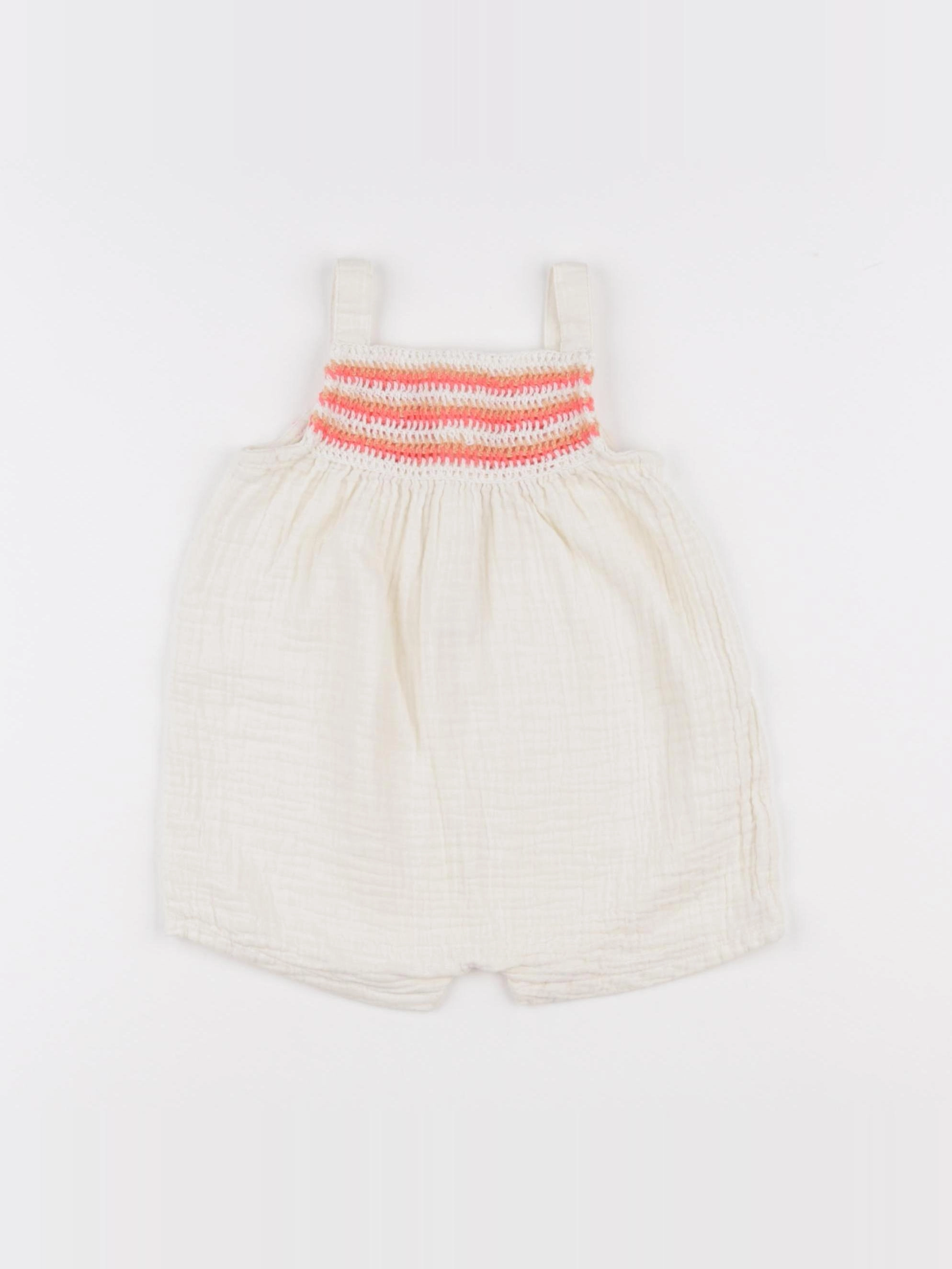 Vertbaudet - salopette beige - 12 mois