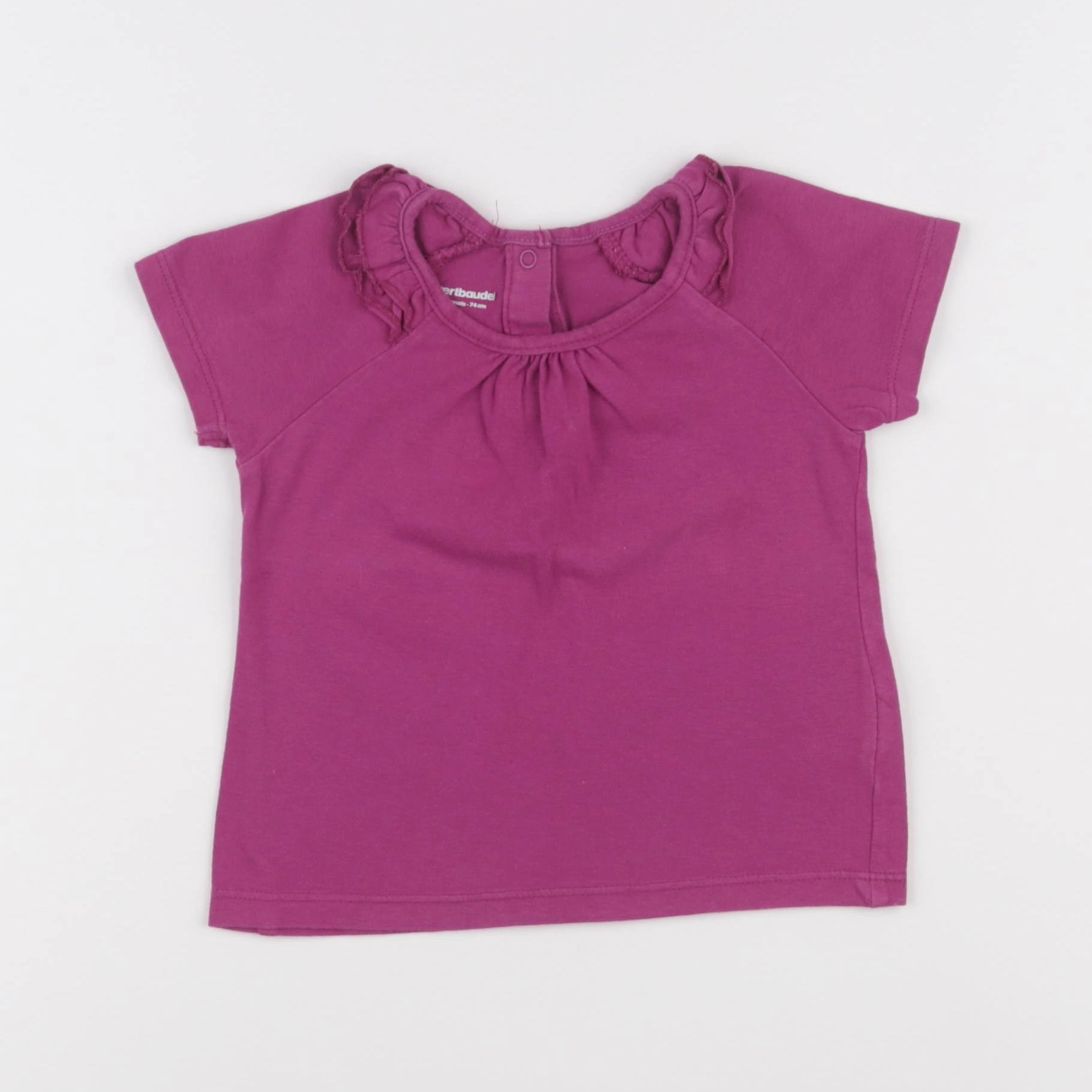 Vertbaudet - tee-shirt violet - 12 mois