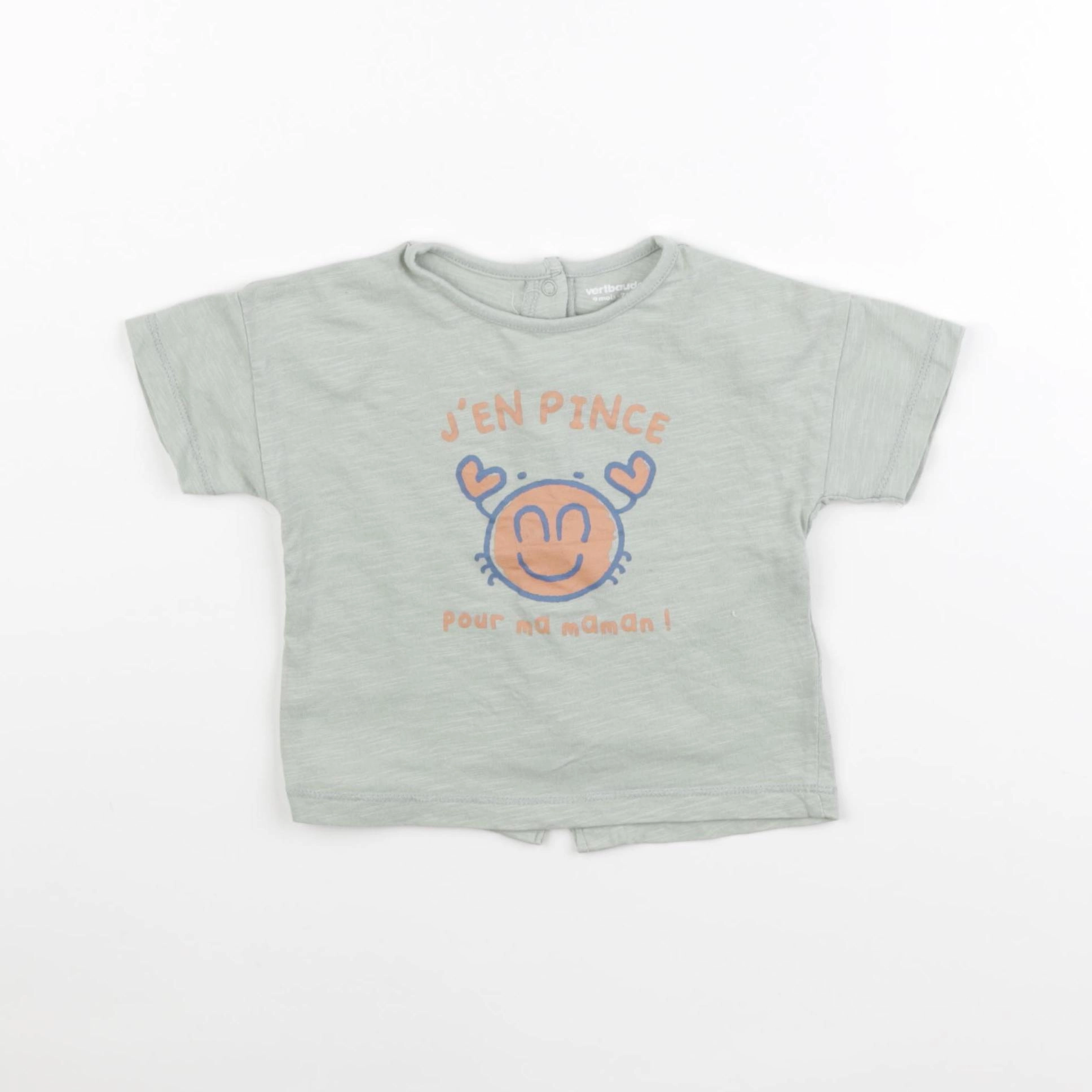 Vertbaudet - tee-shirt vert - 9 mois