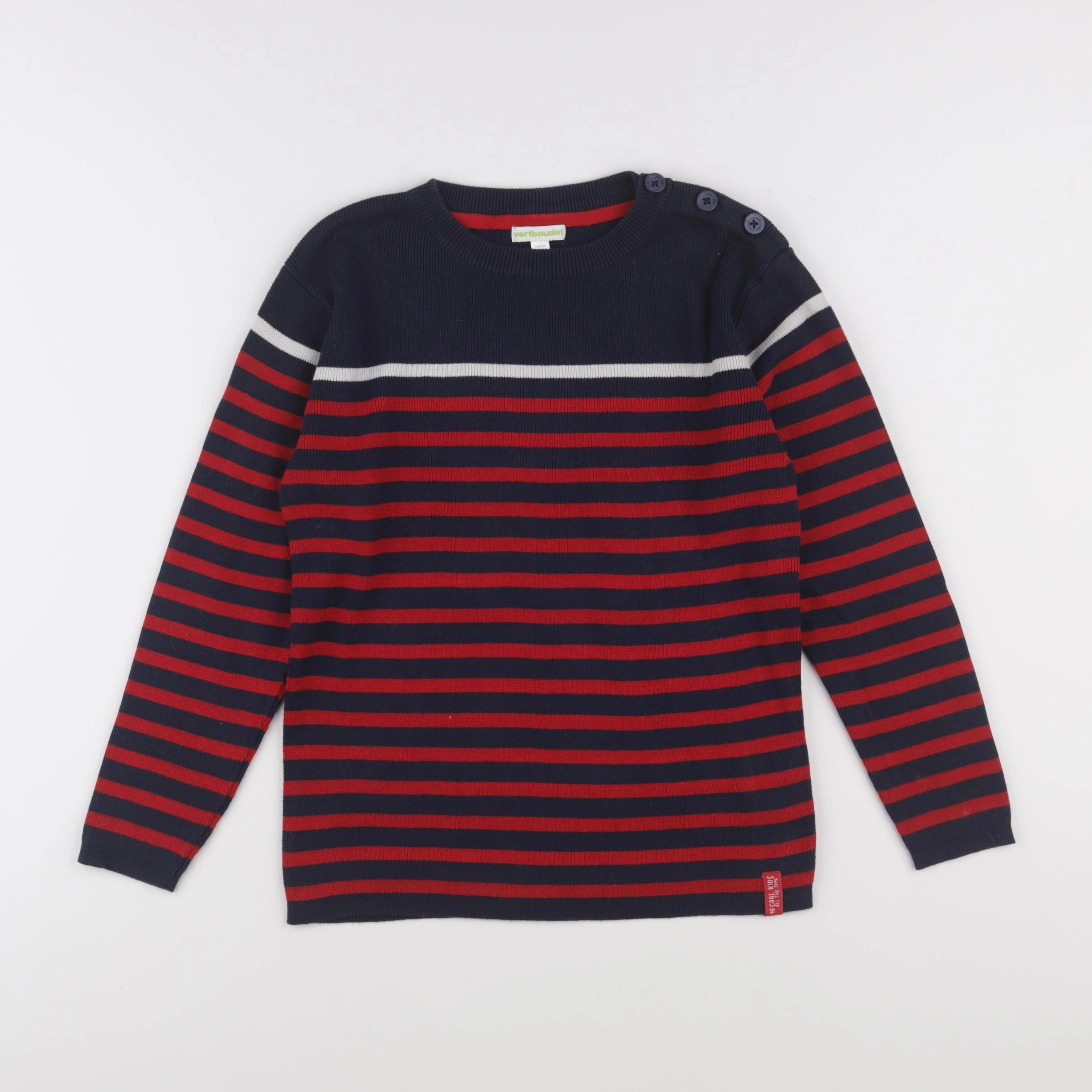 Vertbaudet - pull bleu - 10 ans