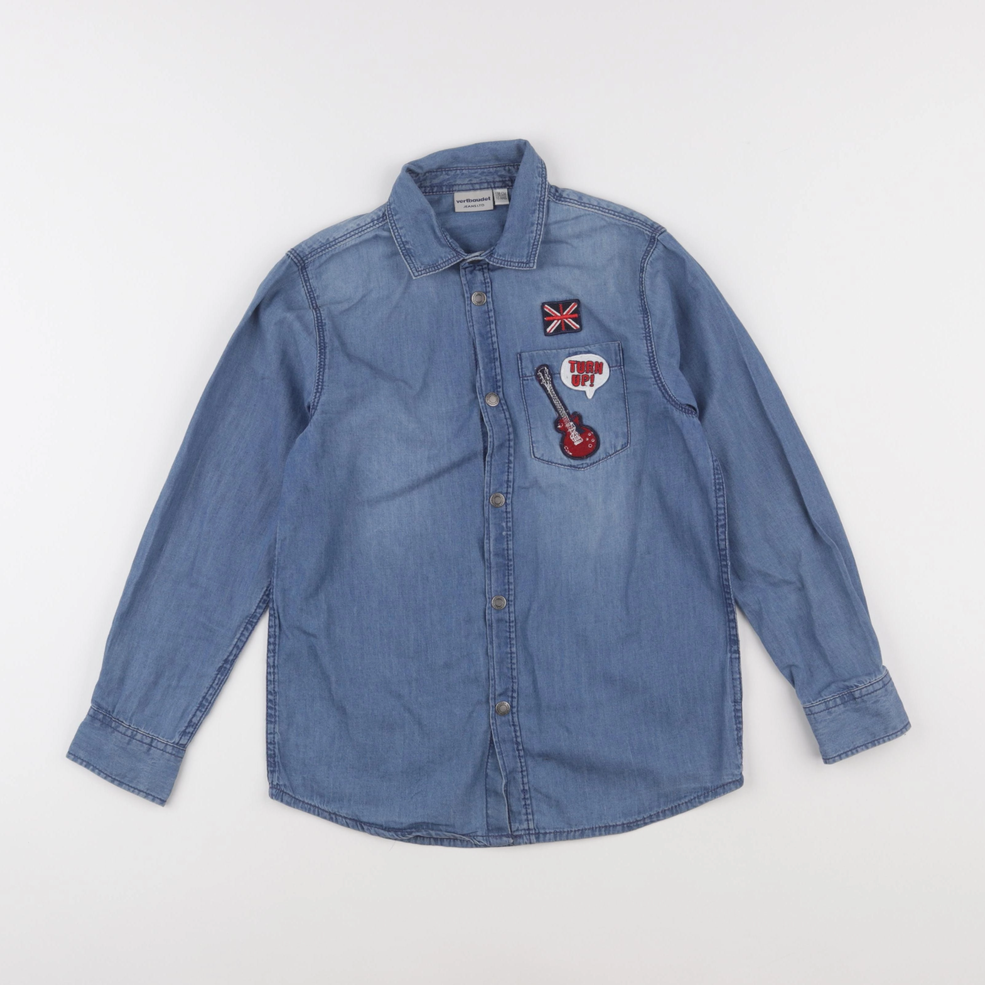Vertbaudet - chemise bleu - 10 ans