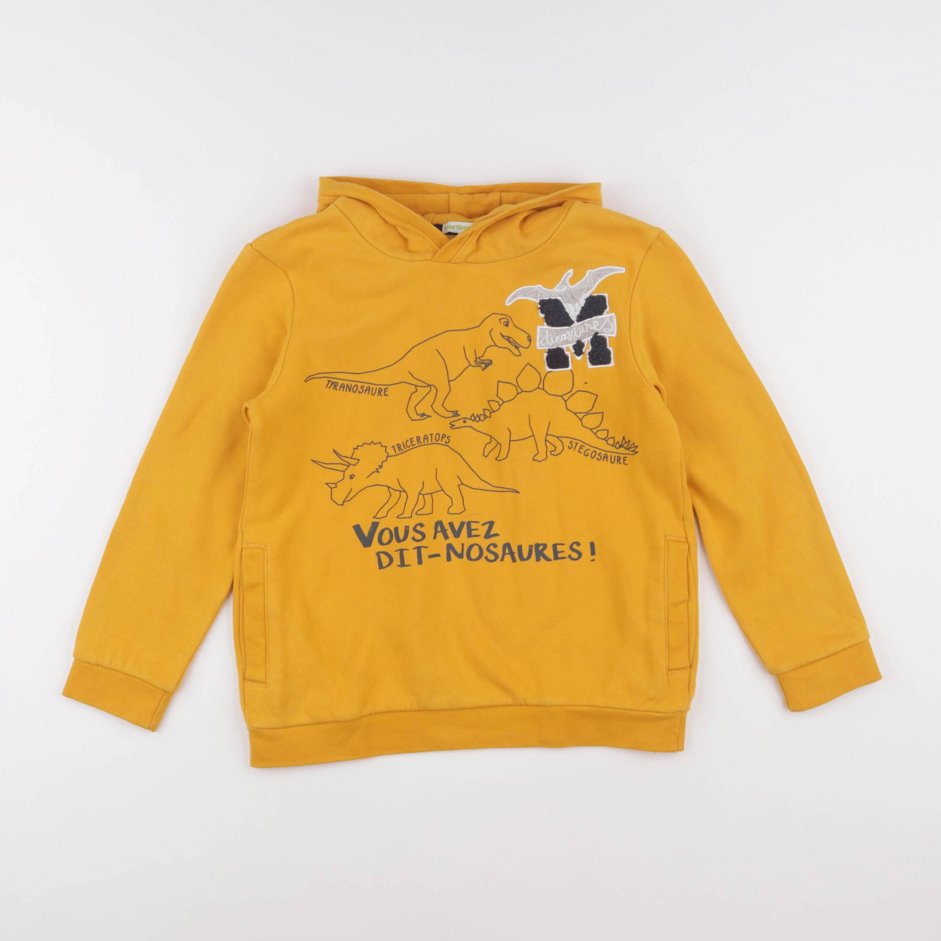Vertbaudet - sweat jaune - 10 ans