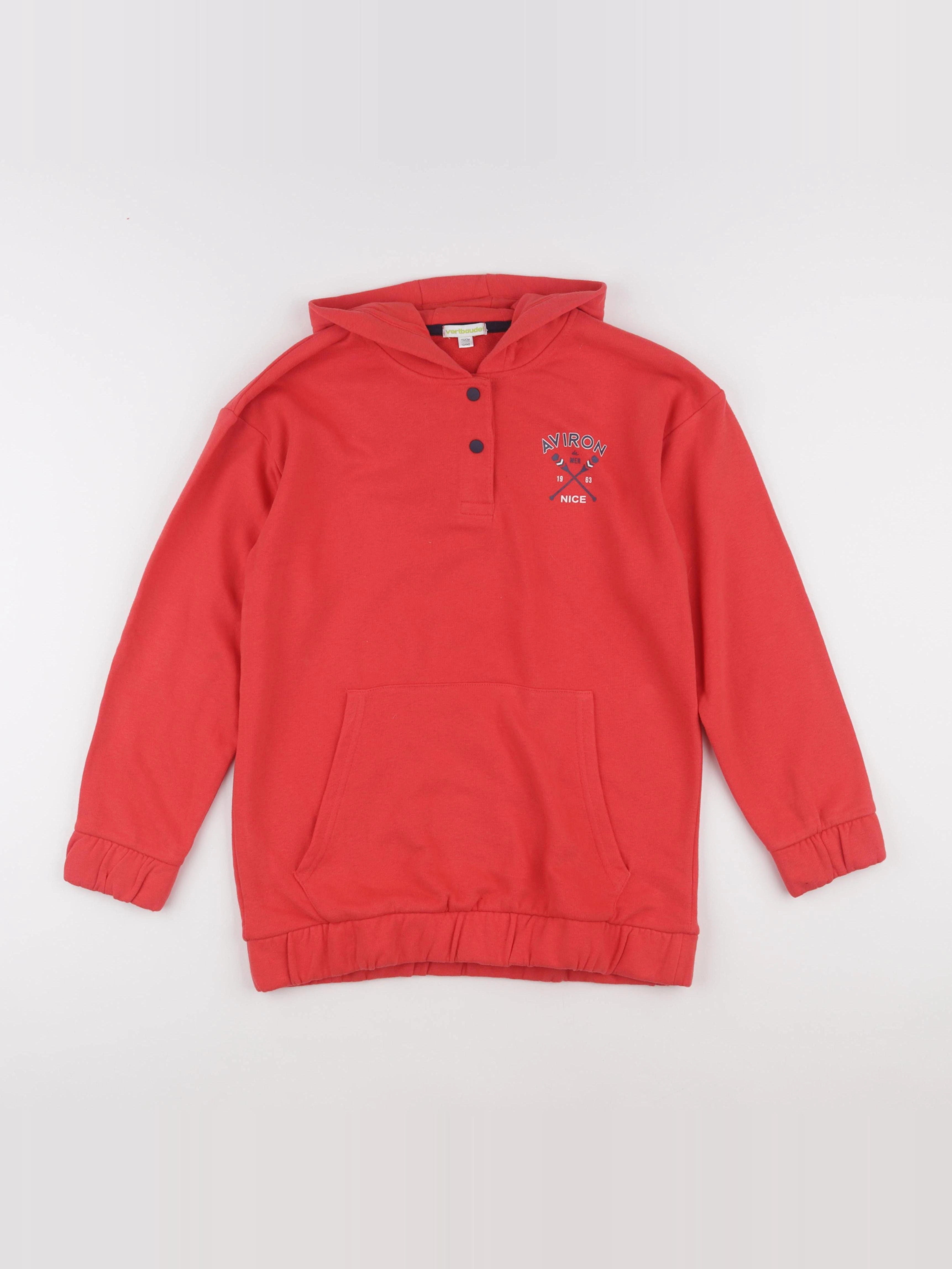 Vertbaudet - sweat rouge - 12 ans
