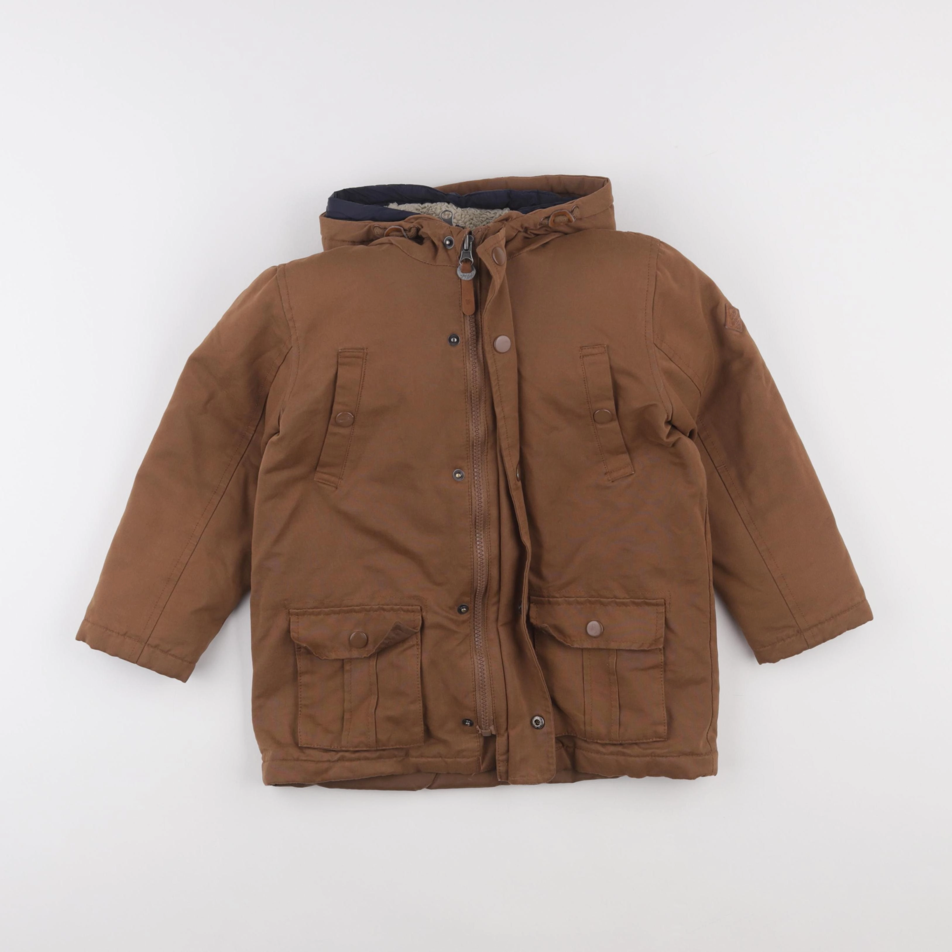 Vertbaudet - manteau doublure amovible marron - 6 ans