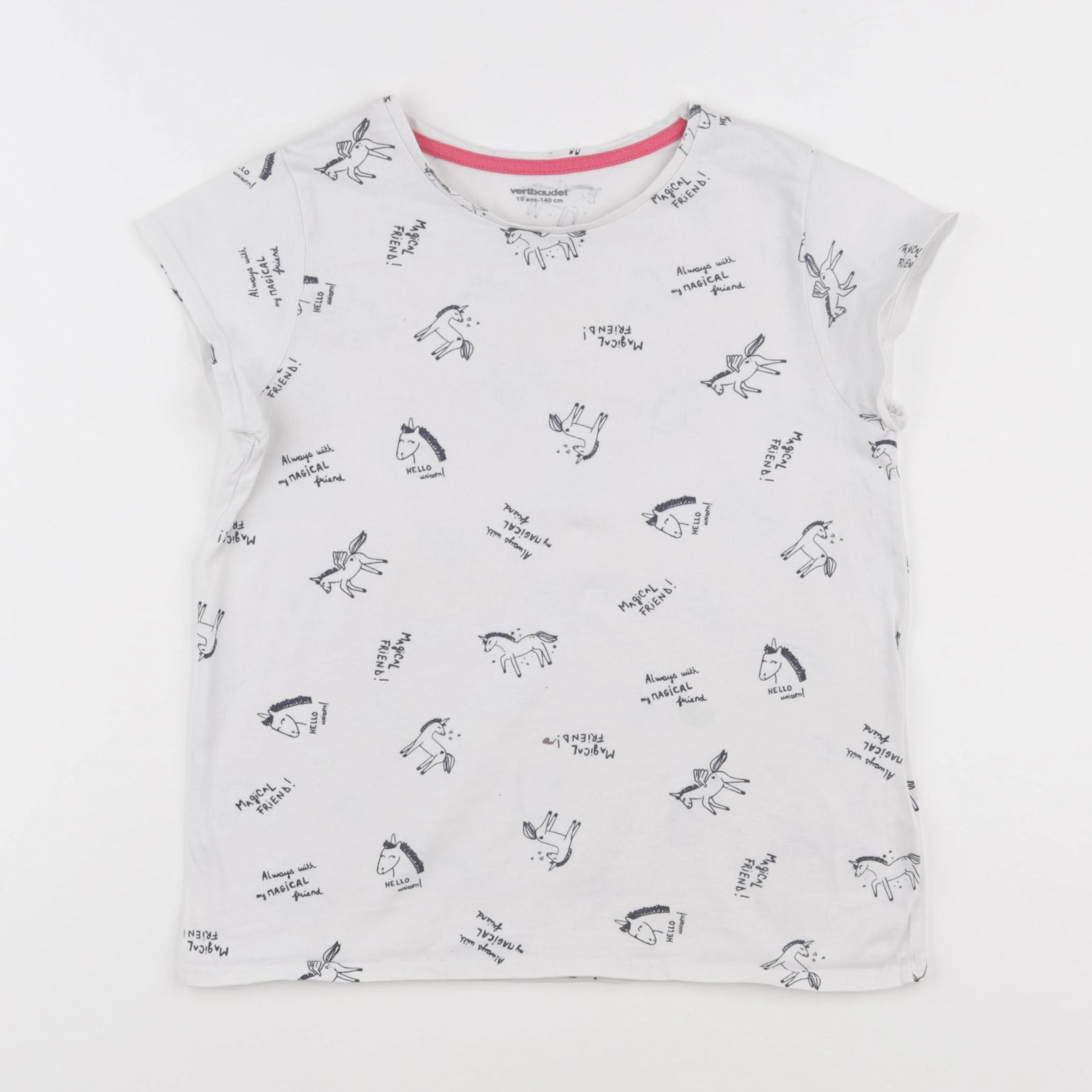 Vertbaudet - tee-shirt beige - 10 ans