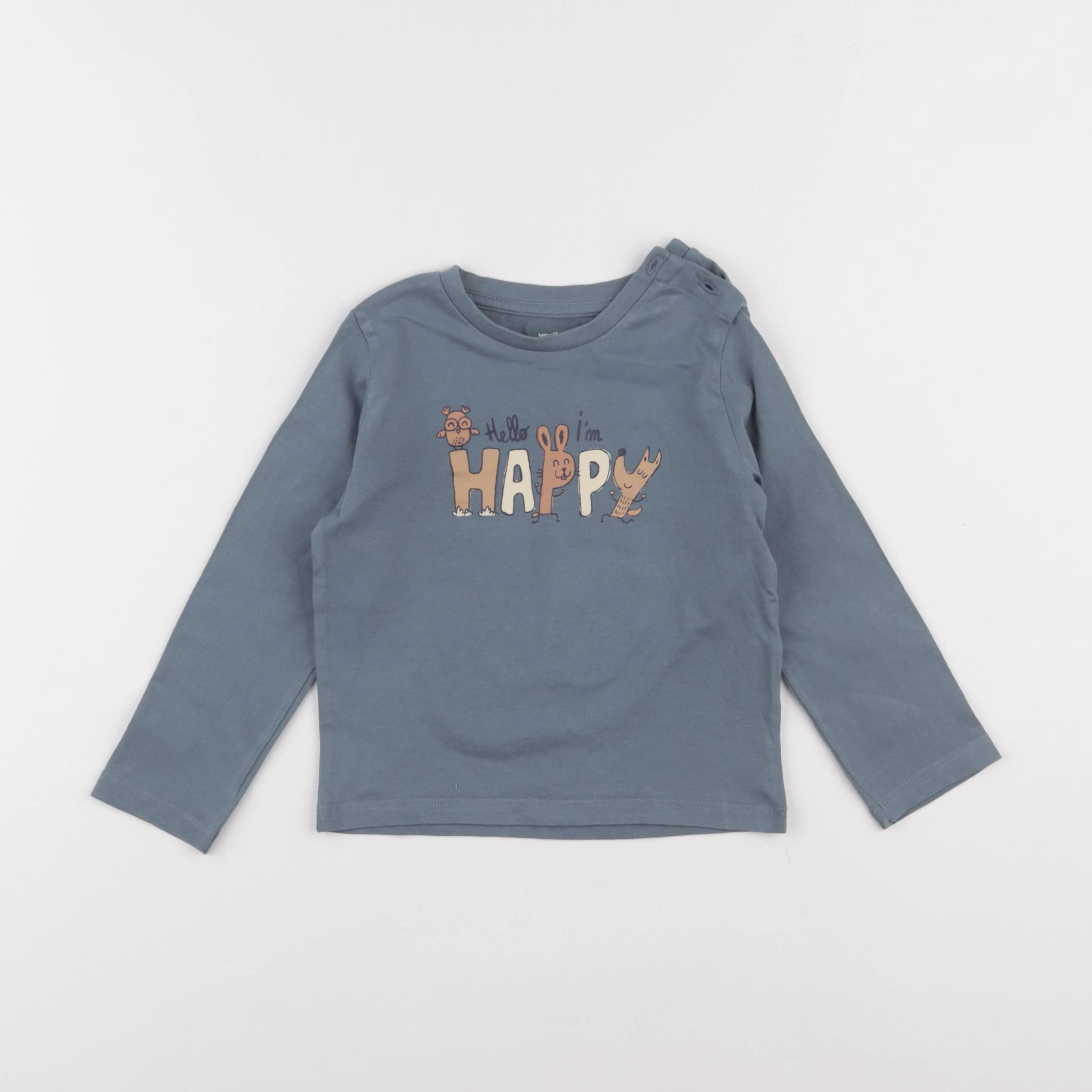 Vertbaudet - tee-shirt bleu - 24 mois