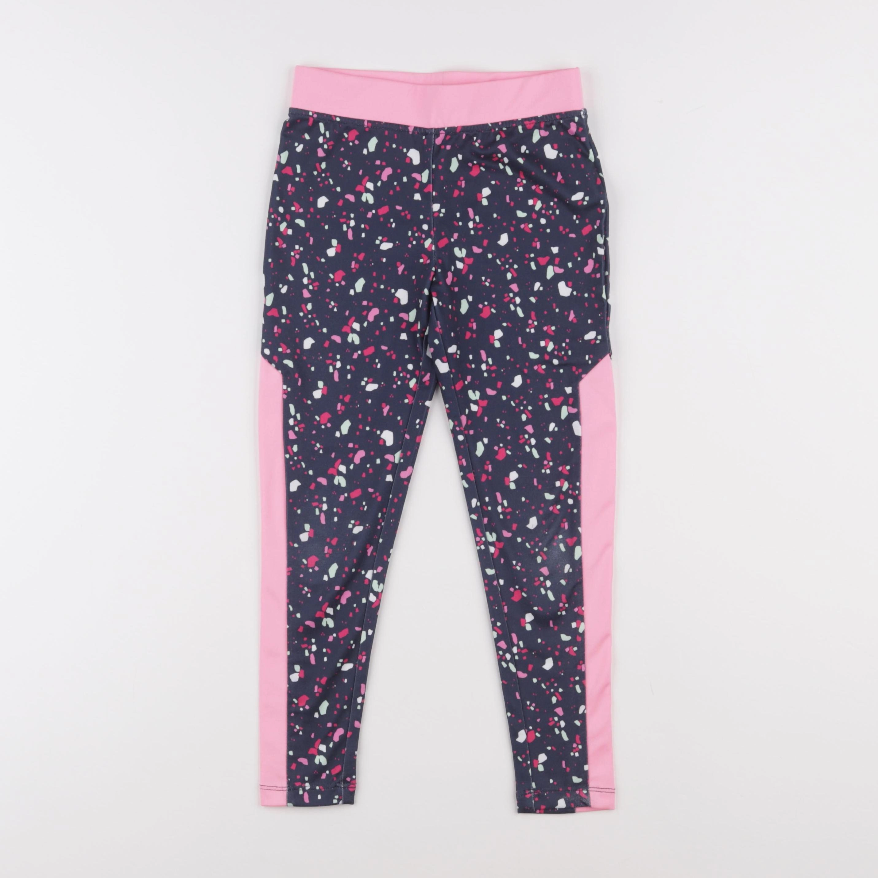 Vertbaudet - legging gris, rose - 6 ans