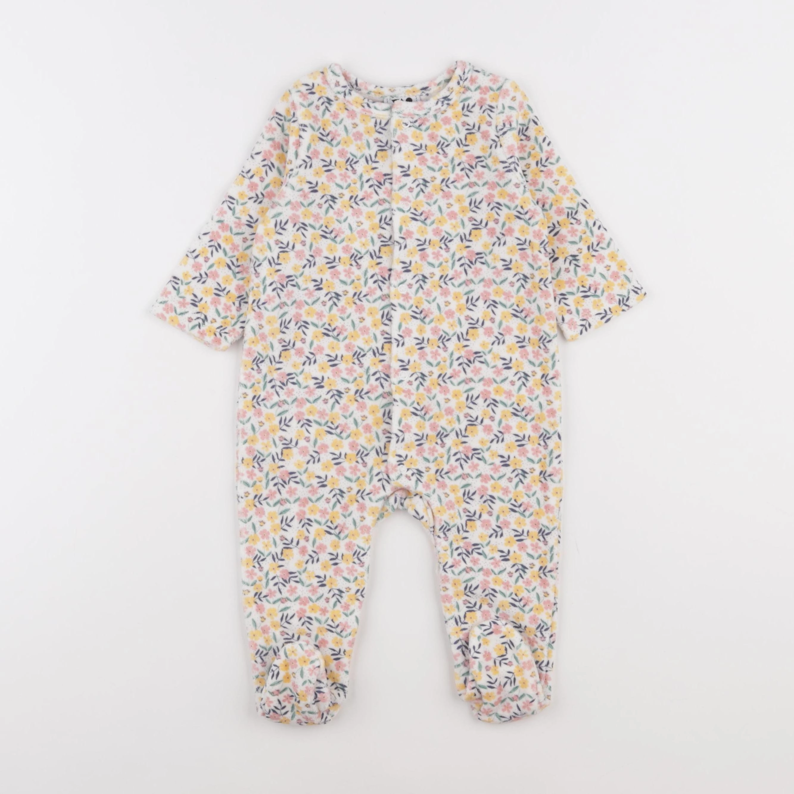 Tape à l'oeil - pyjama velours multicolore - 6 mois